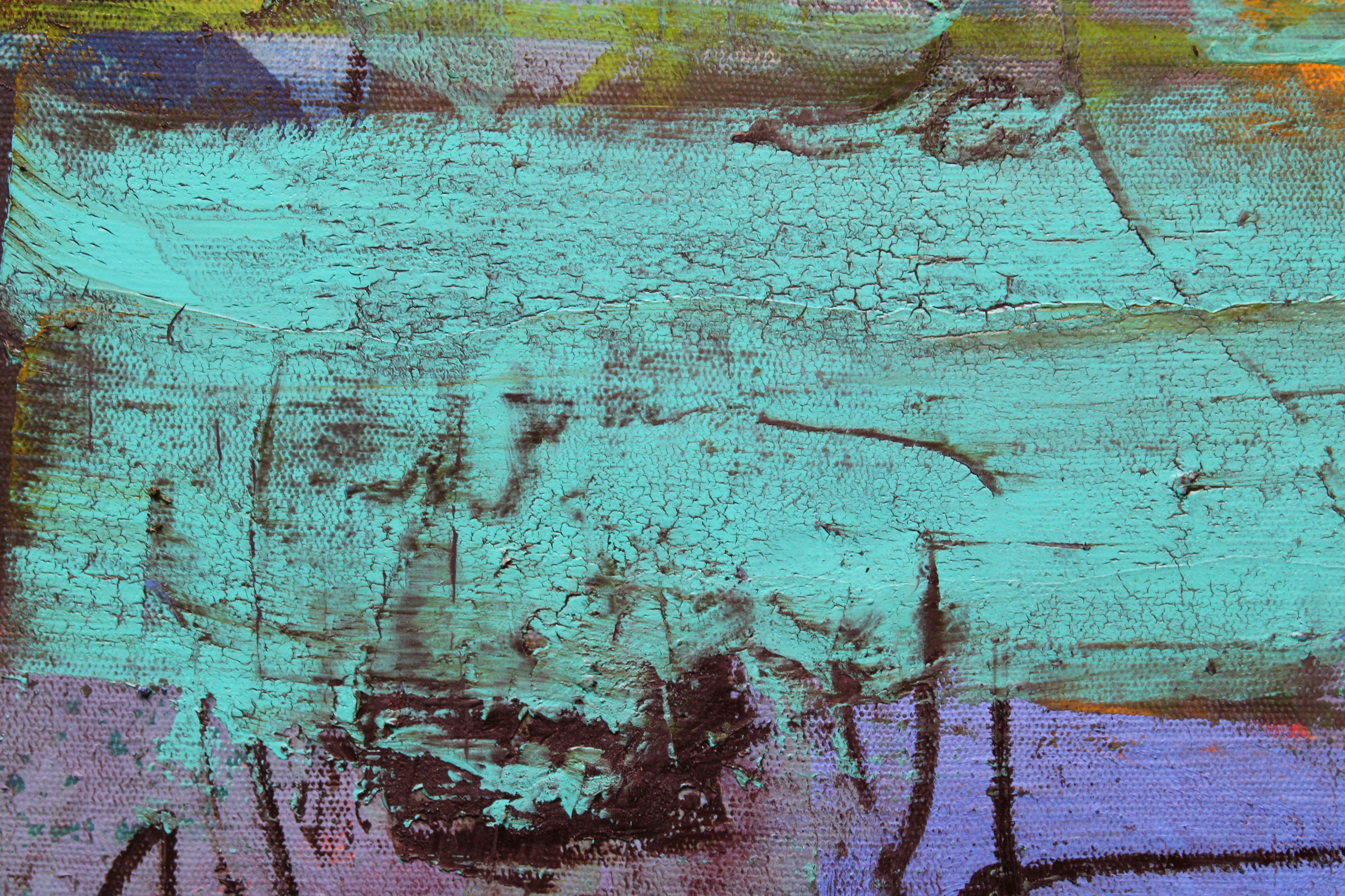 Le miracle du vert  2021, toile, acrylique, huile, 101 x99 cm 13