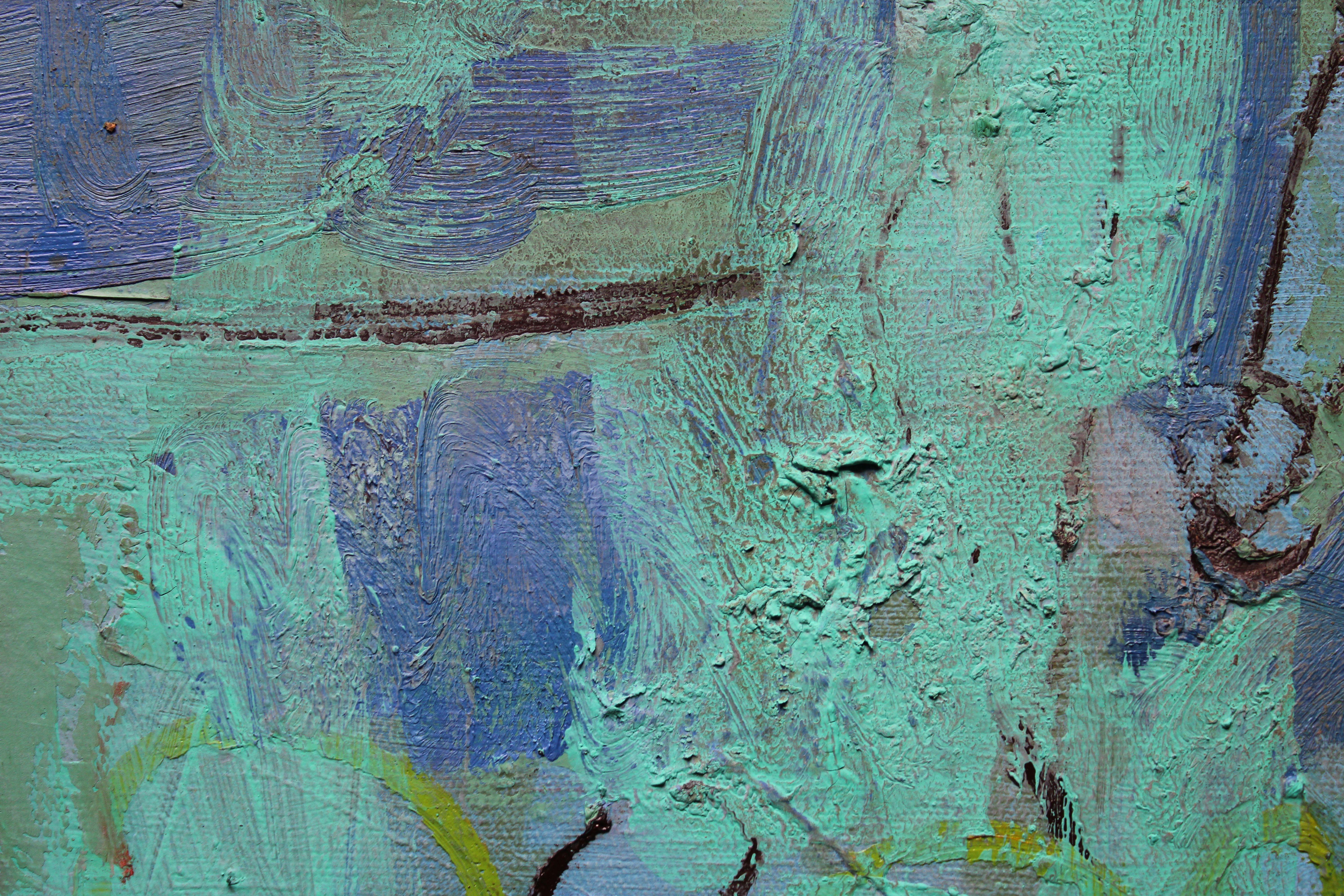 Le miracle du vert  2021, toile, acrylique, huile, 101 x99 cm 14