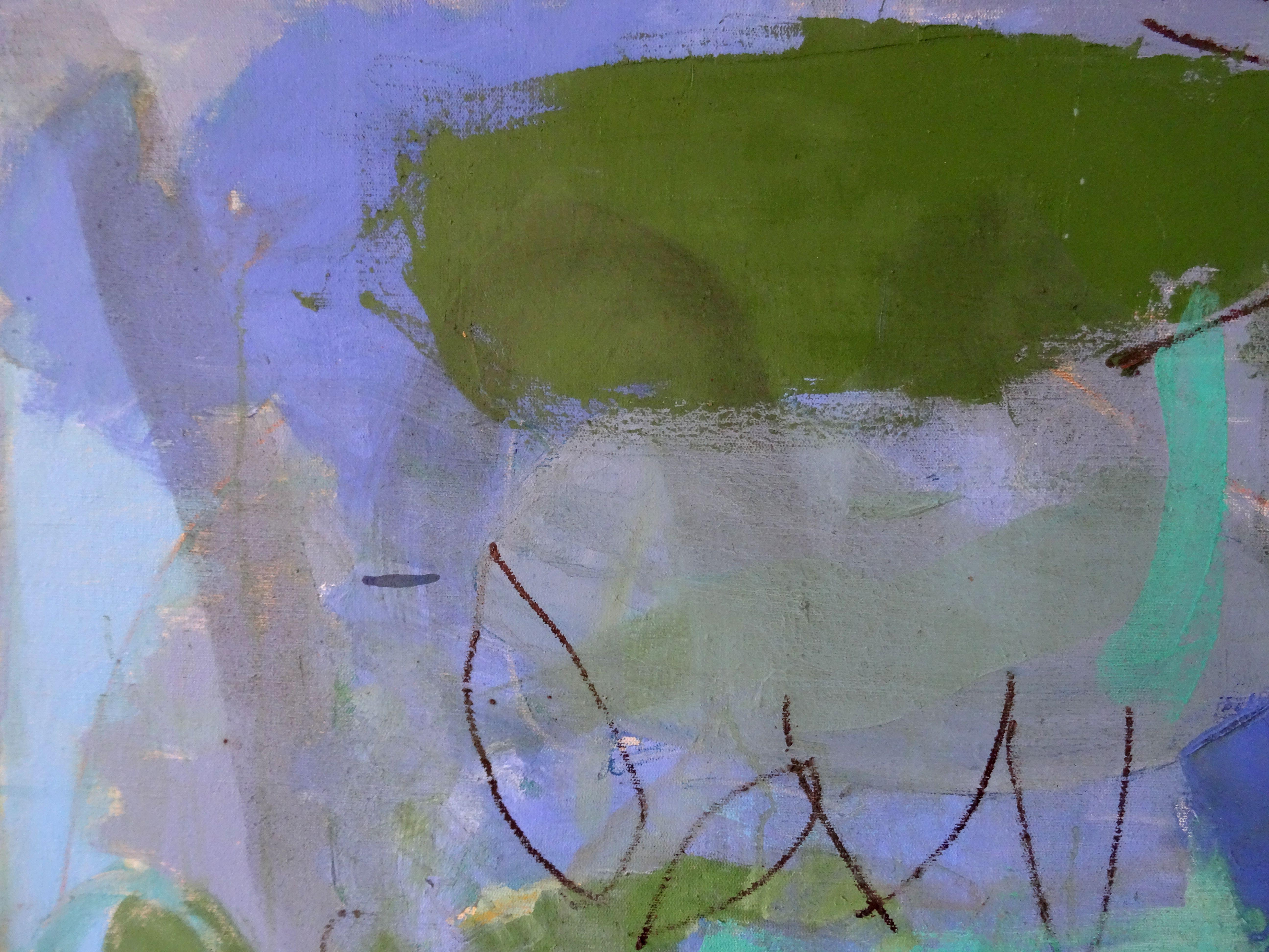 Le miracle vert. 2021, toile, acrylique, huile, 101x99 cm

