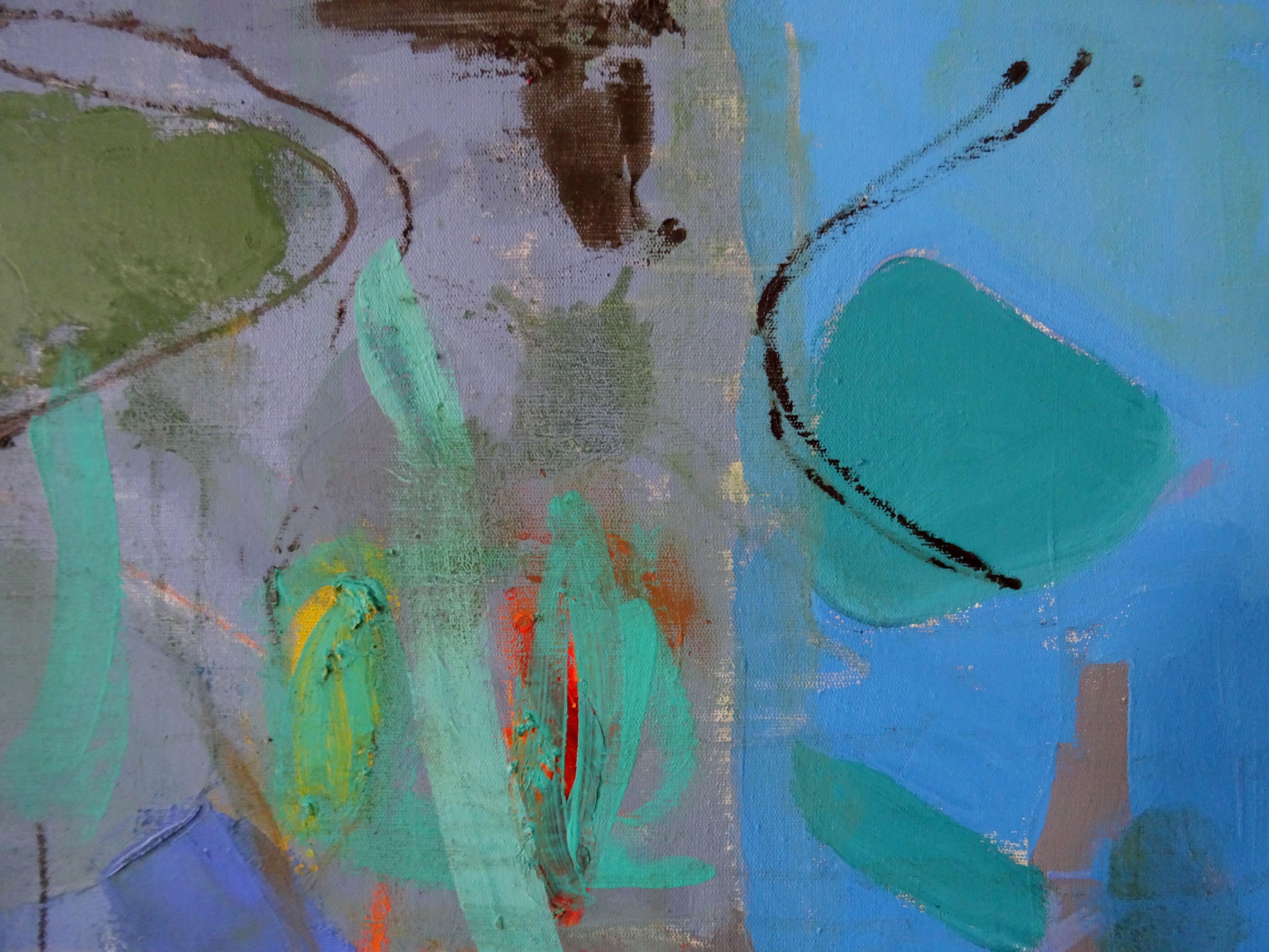 Le miracle du vert  2021, toile, acrylique, huile, 101 x99 cm 1