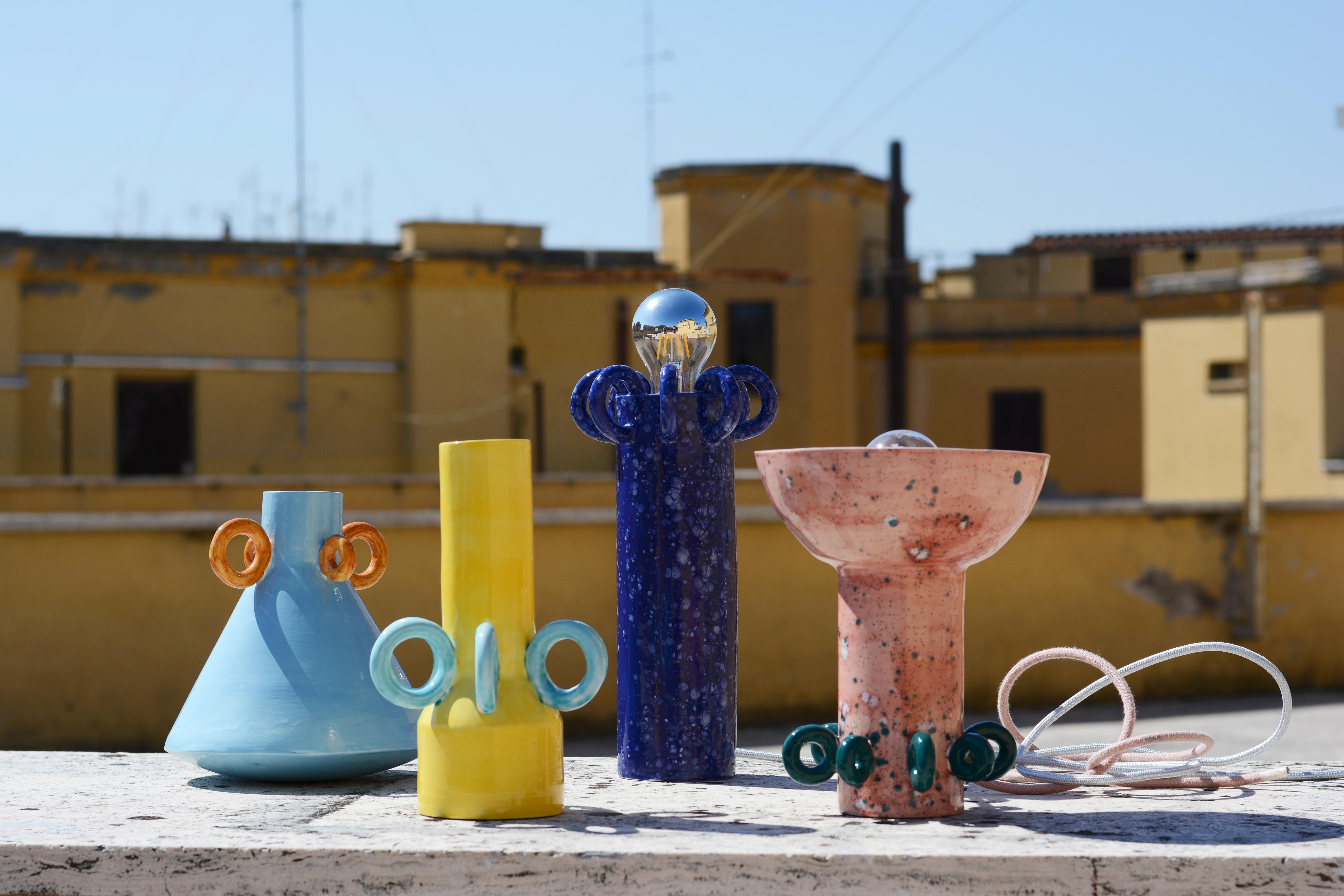 Contemporary Ramina Ceramic Vase by Arianna De Luca For Sale