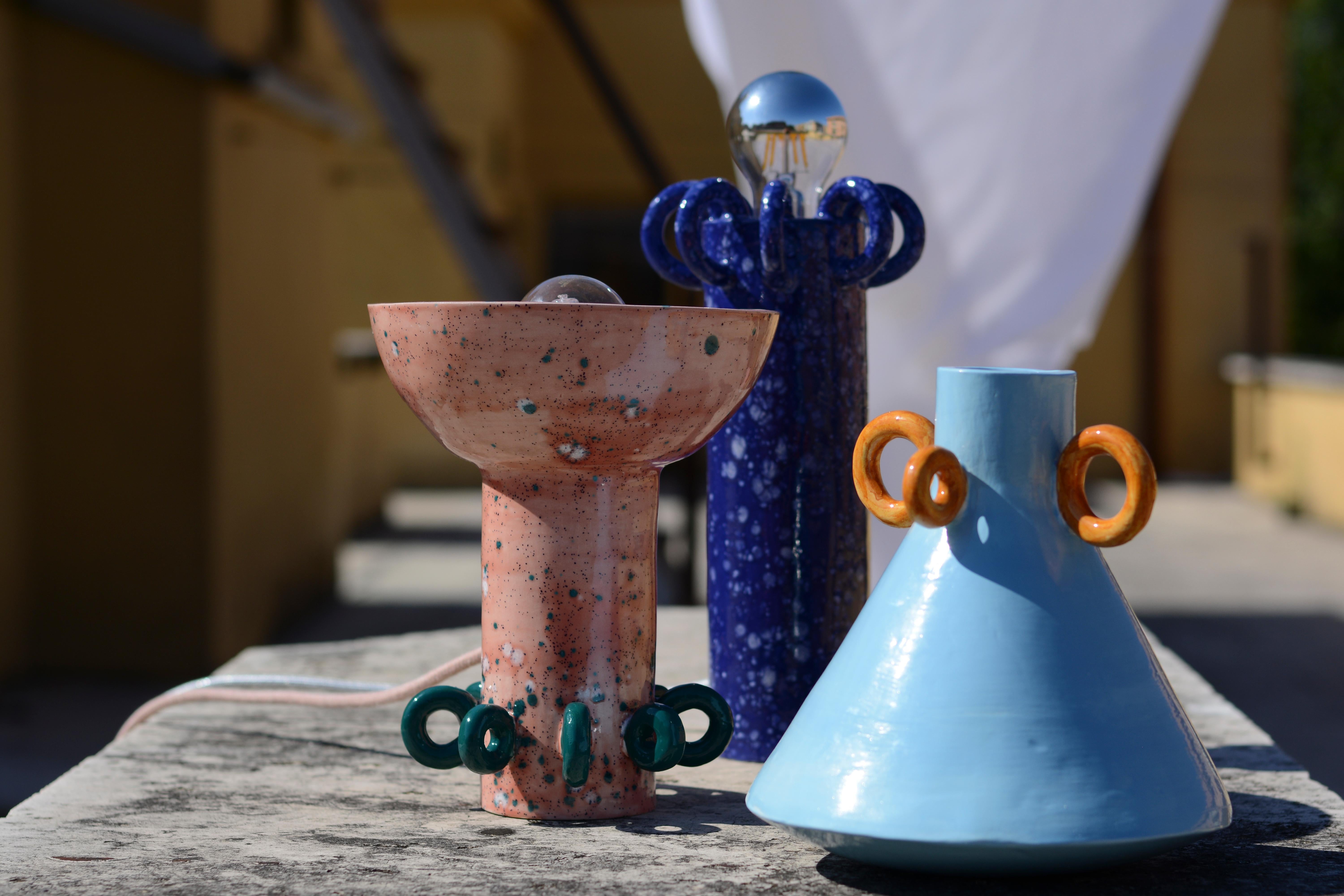 Contemporary Ramina Ceramic Vase by Arianna De Luca For Sale
