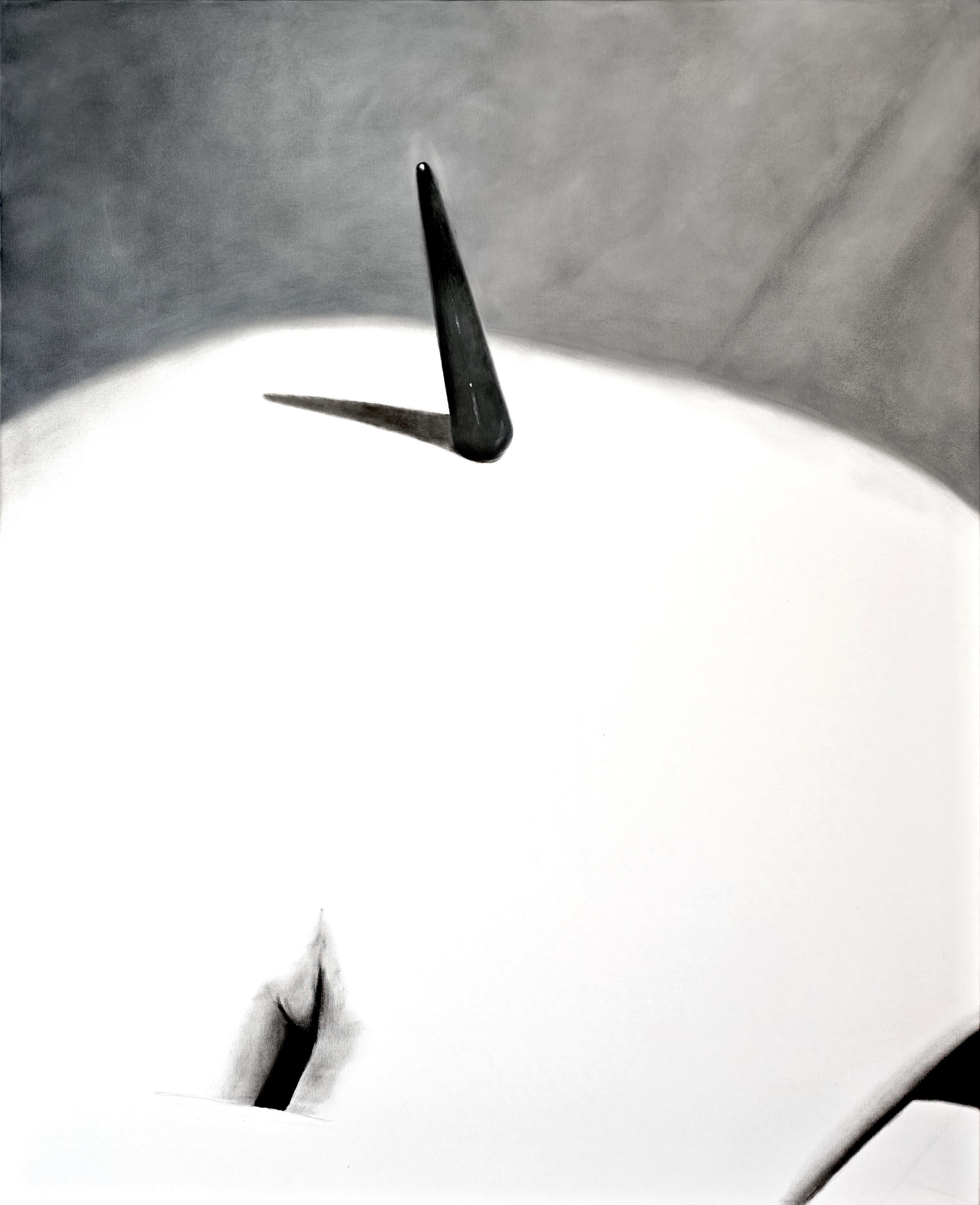 Monochromes abstraktes figuratives Körpergemälde, Öl auf Leinwand, 2025