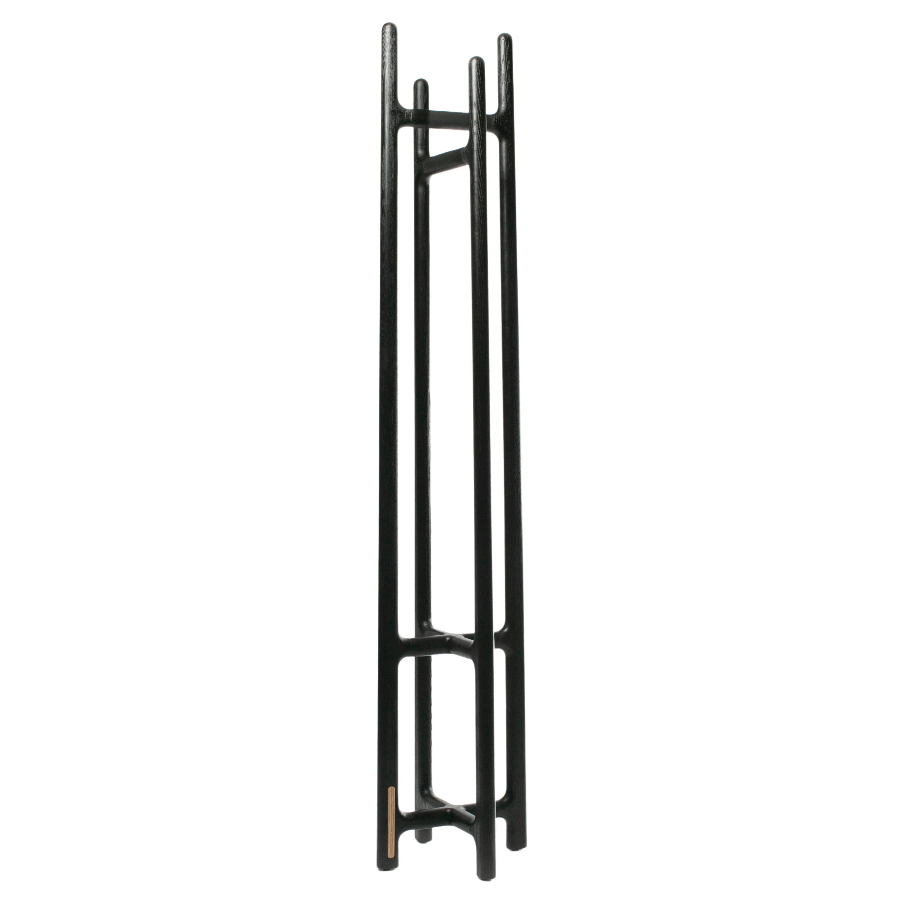 Desierto Coat Stand 170, Black Ash, Contemporary Mexican Design For Sale