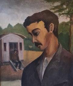 Figurative Portrait in the Style of Ramiro Arrue, The Gypsy Caravan