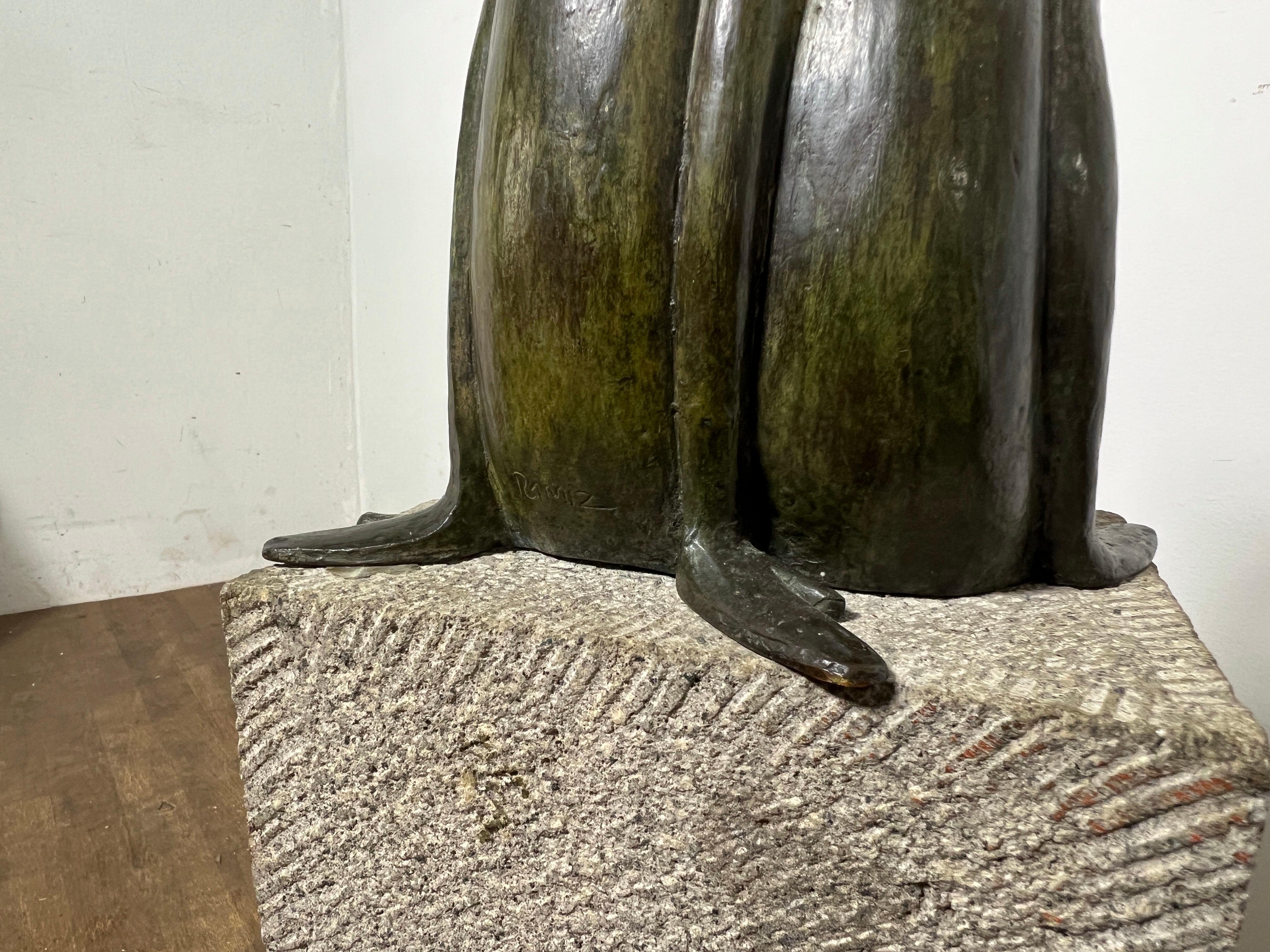 Ramiz Barquet Escultura Modernista de Bronce Ca. 1980s en venta 5