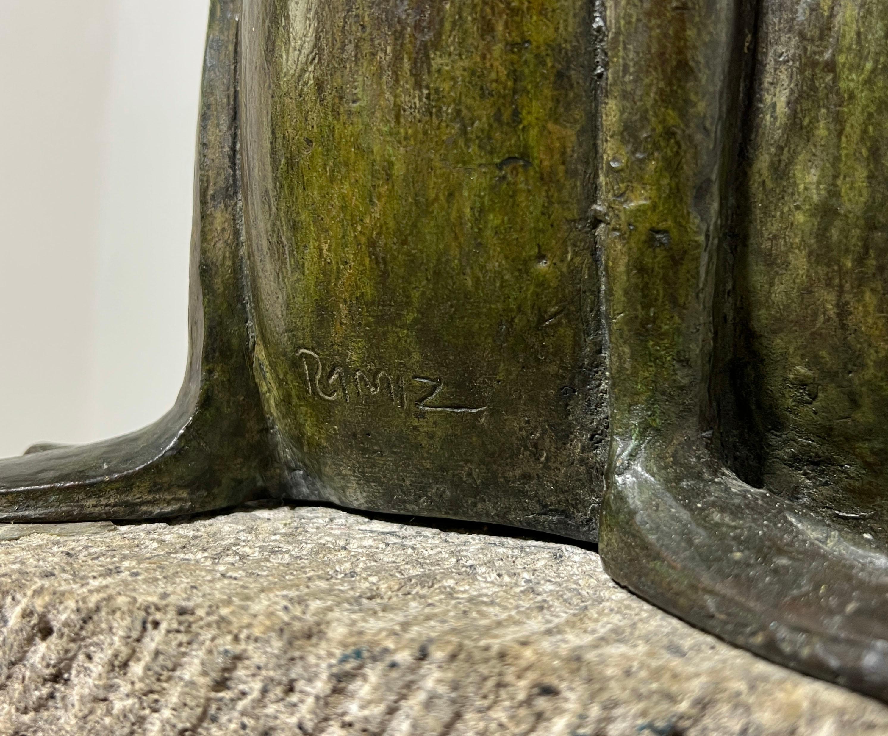 Ramiz Barquet Escultura Modernista de Bronce Ca. 1980s en venta 6