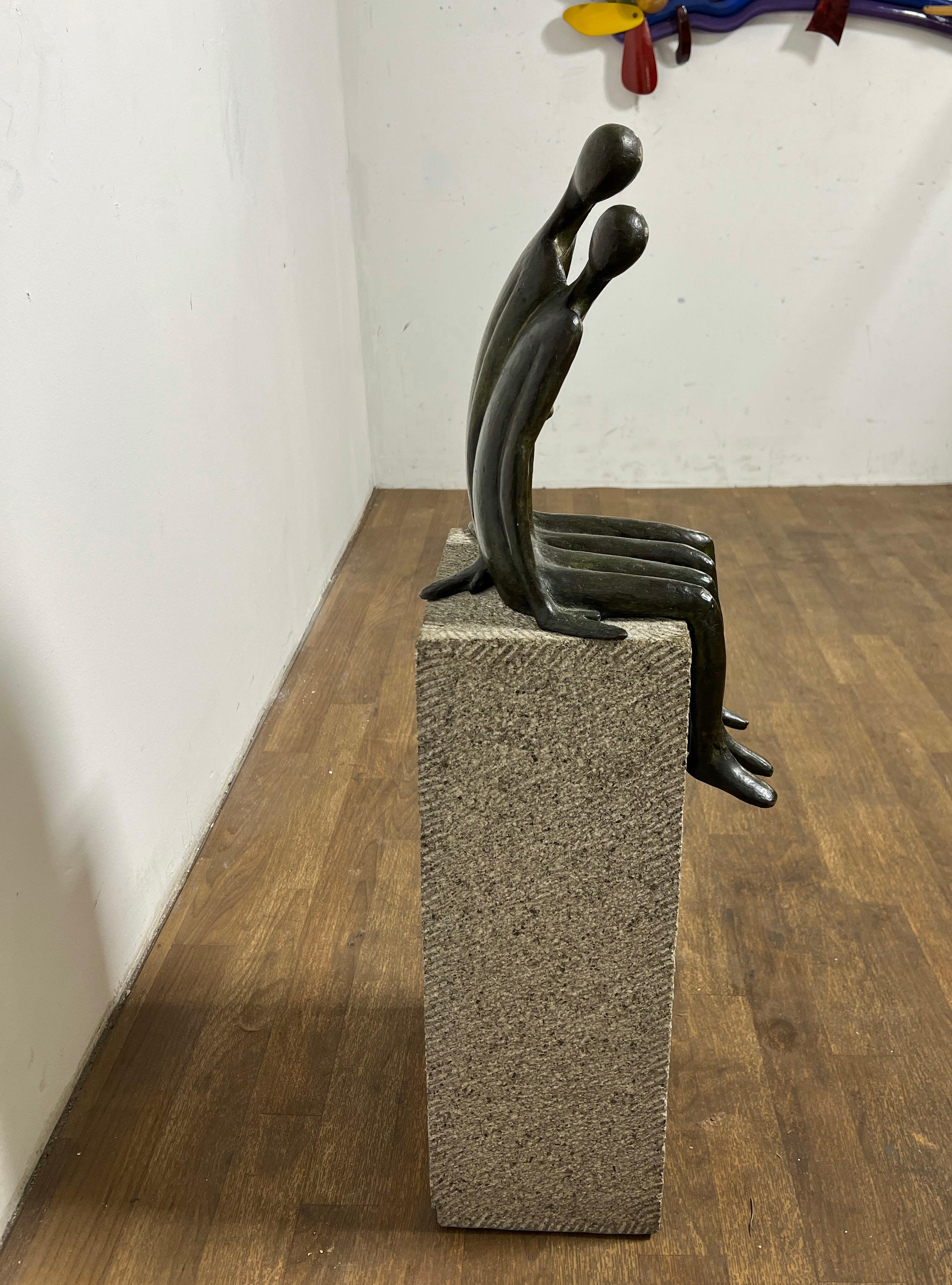 Ramiz Barquet Escultura Modernista de Bronce Ca. 1980s en Bueno estado para la venta en Peabody, MA
