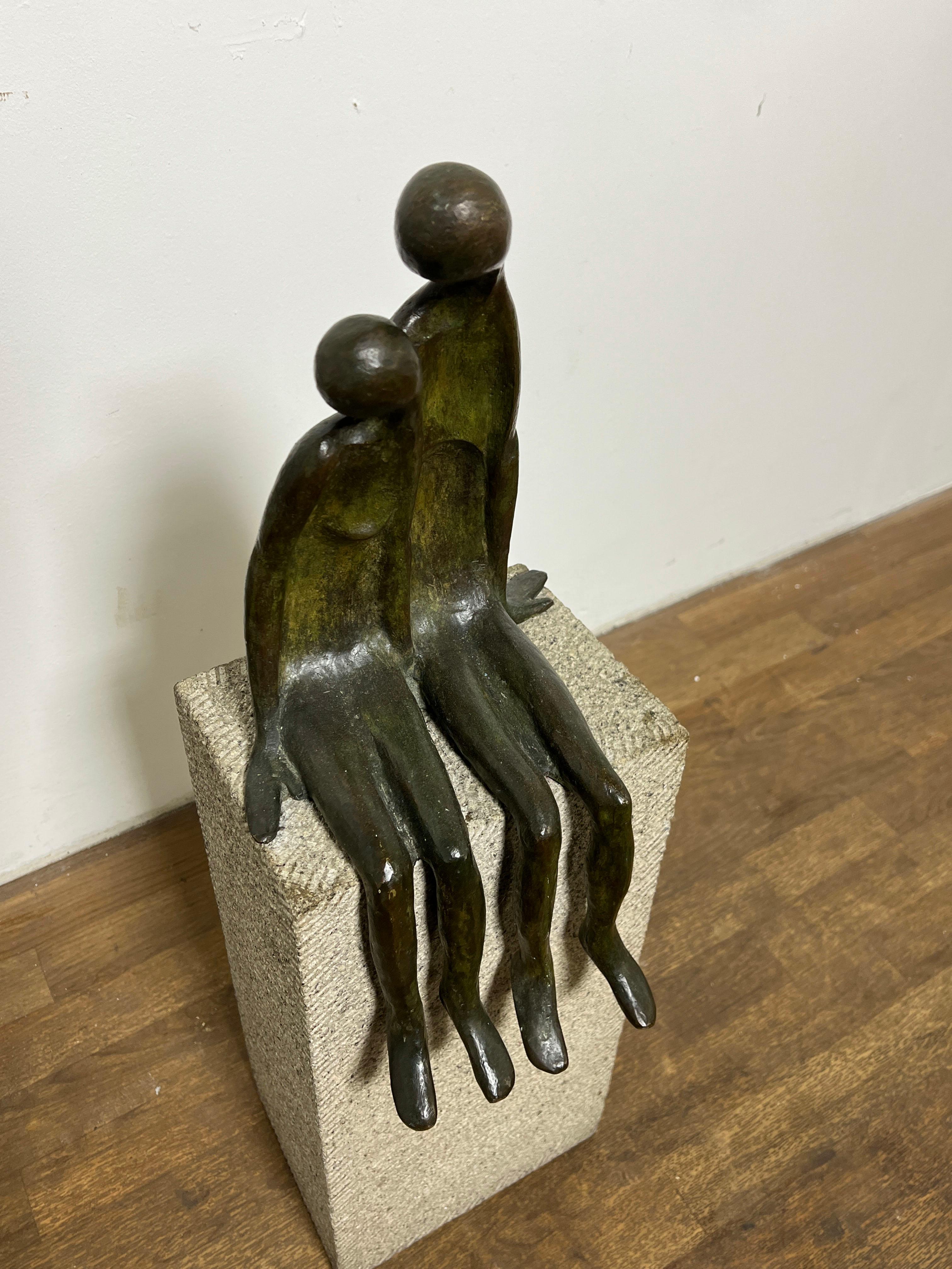 Ramiz Barquet Escultura Modernista de Bronce Ca. 1980s finales del siglo XX en venta