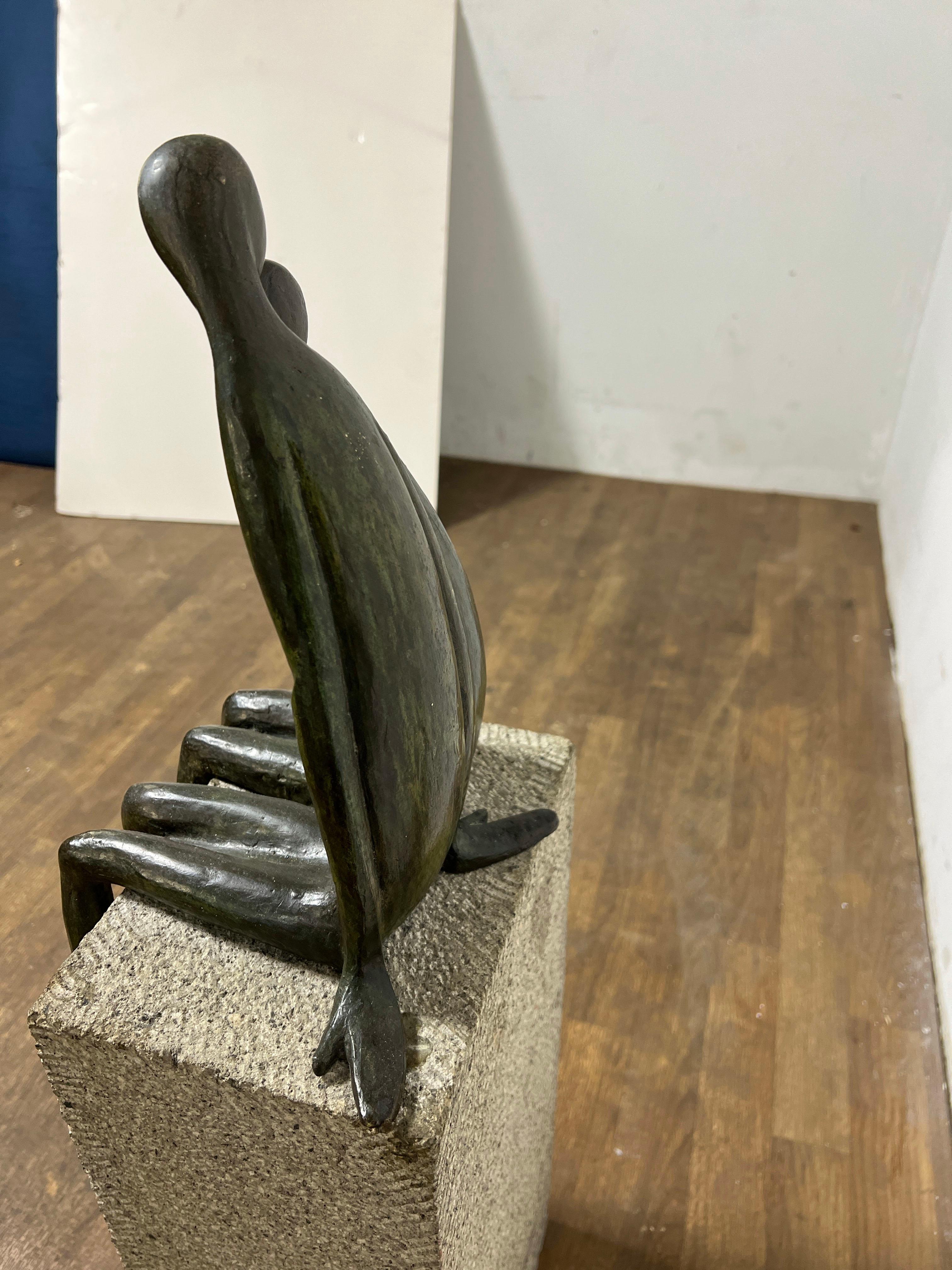 Ramiz Barquet Escultura Modernista de Bronce Ca. 1980s en venta 3