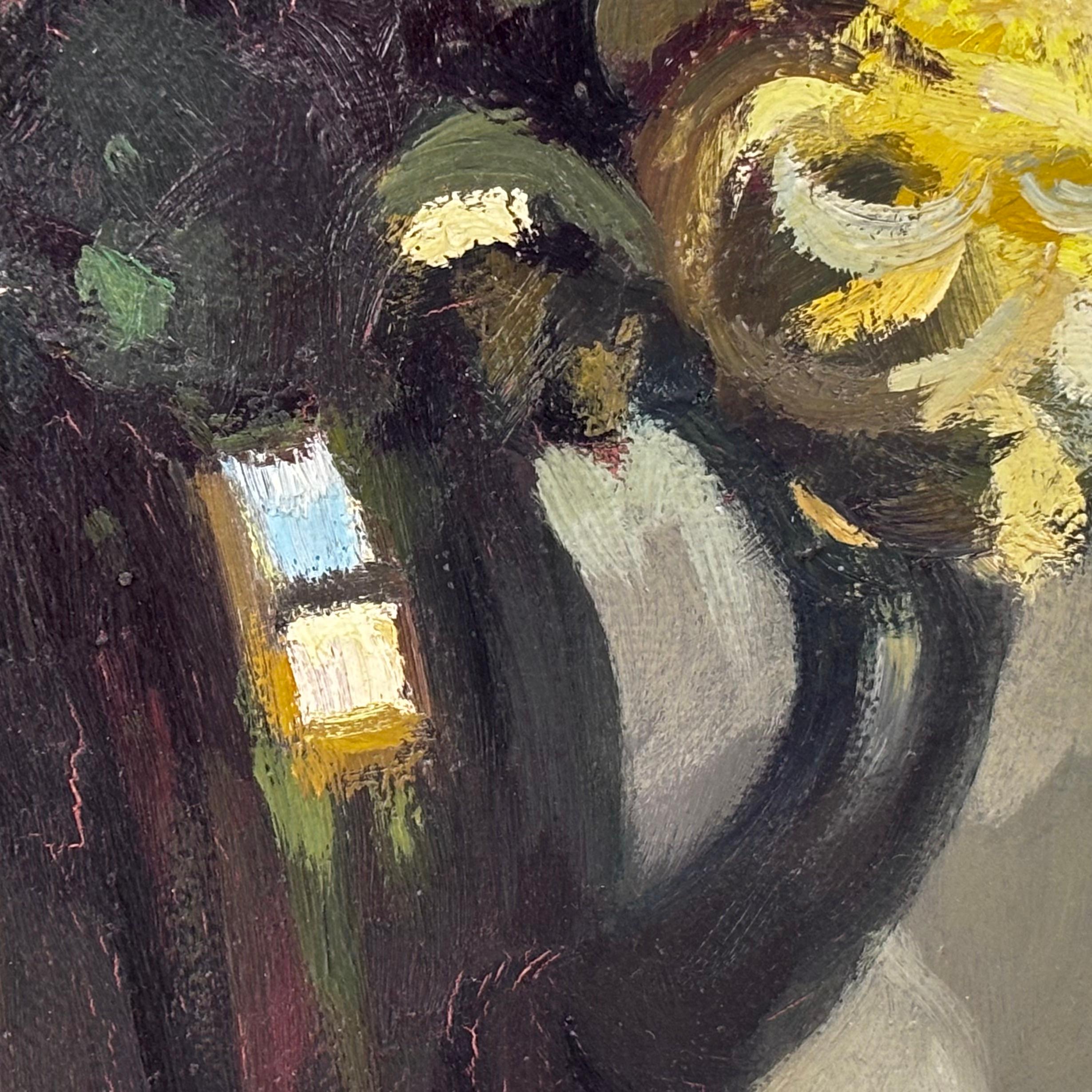 Ramón Calsina Baró – Flowers, Signed Oil on Canvas For Sale 2