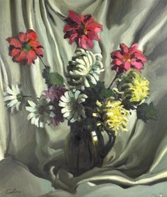 Ramón Calsina Baró - Blumen, Signiertes Öl auf Leinwand