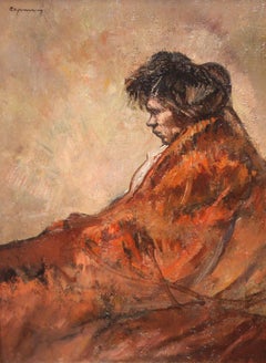 Homenaje a Isidre Nonell (Gitana) - Óleo sobre tela