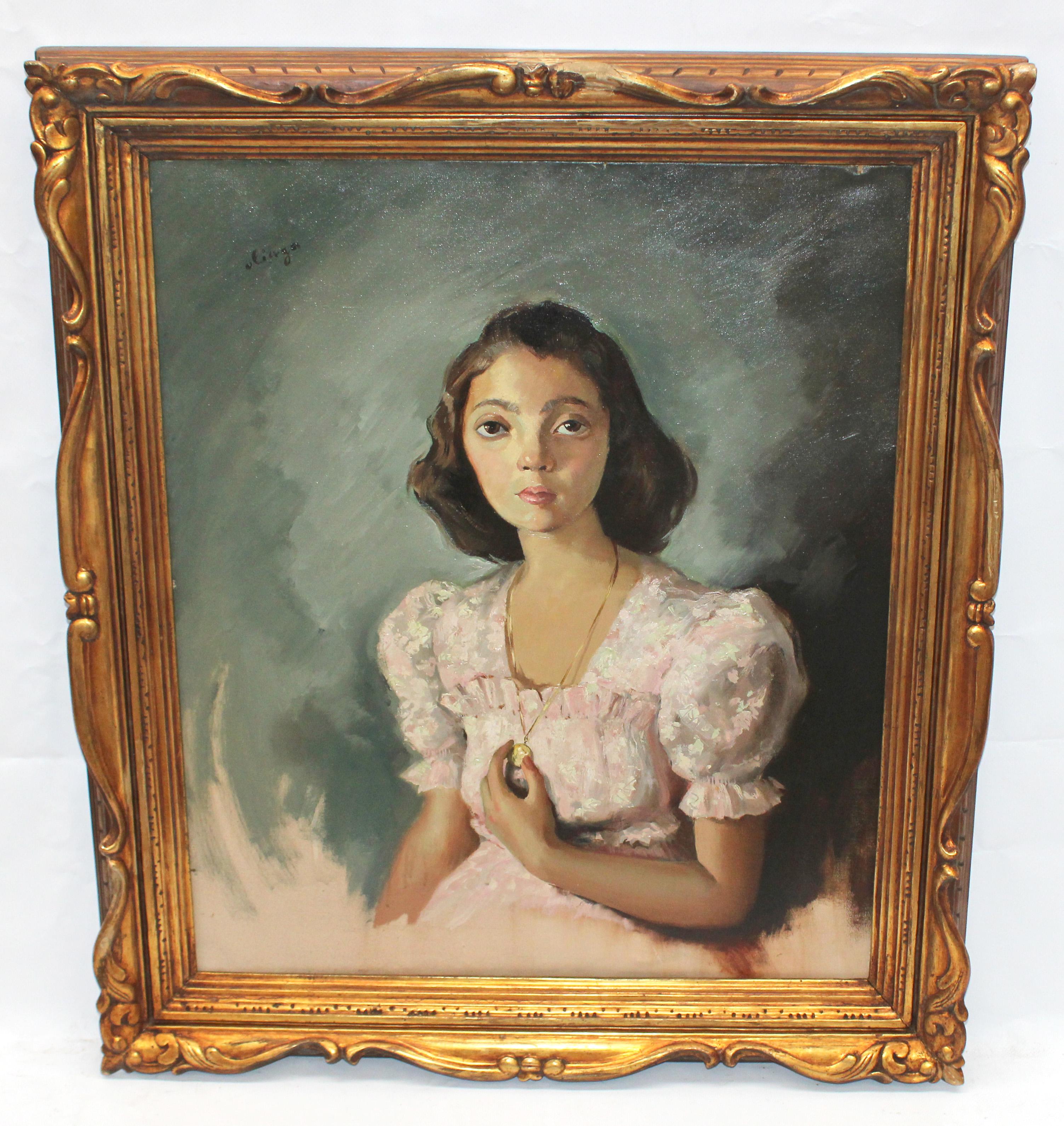 Óleo sobre tela - Retrato femenino