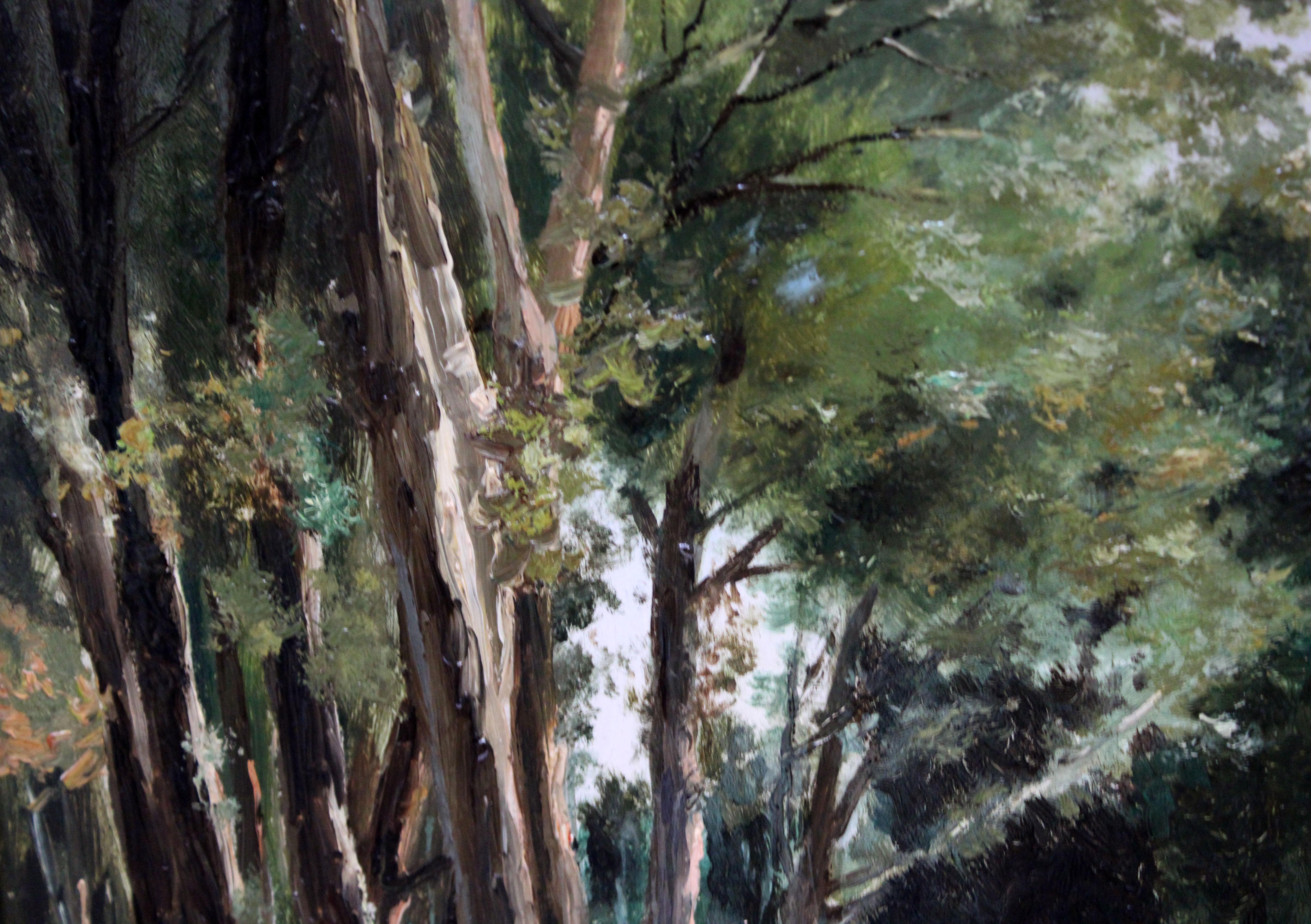 Paisaje con ganado - Óleo sobre panel (Impressionismus), Painting, von Ramón Mestre Vidal 