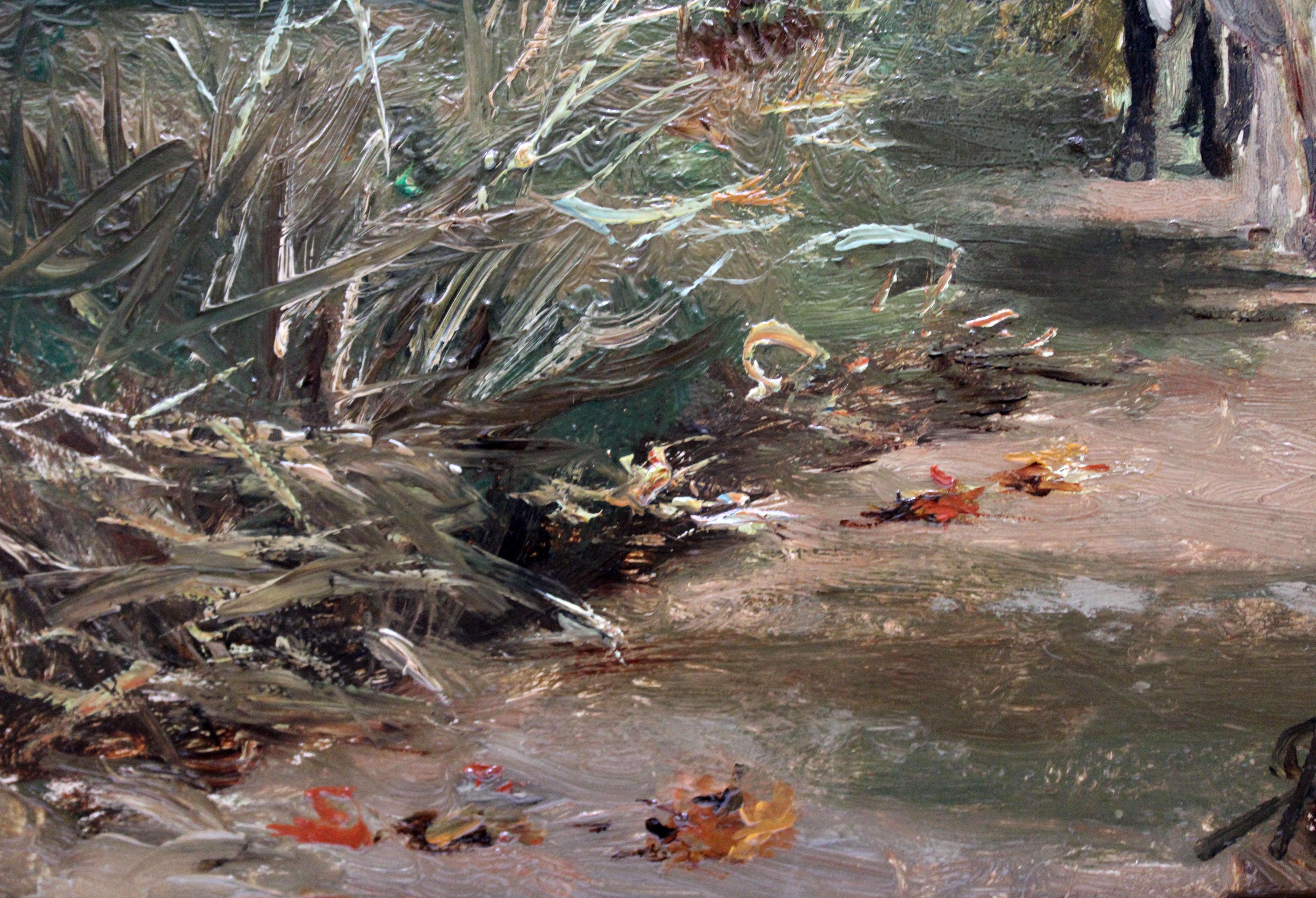 Paisaje con ganado - Óleo sobre panel im Angebot 2