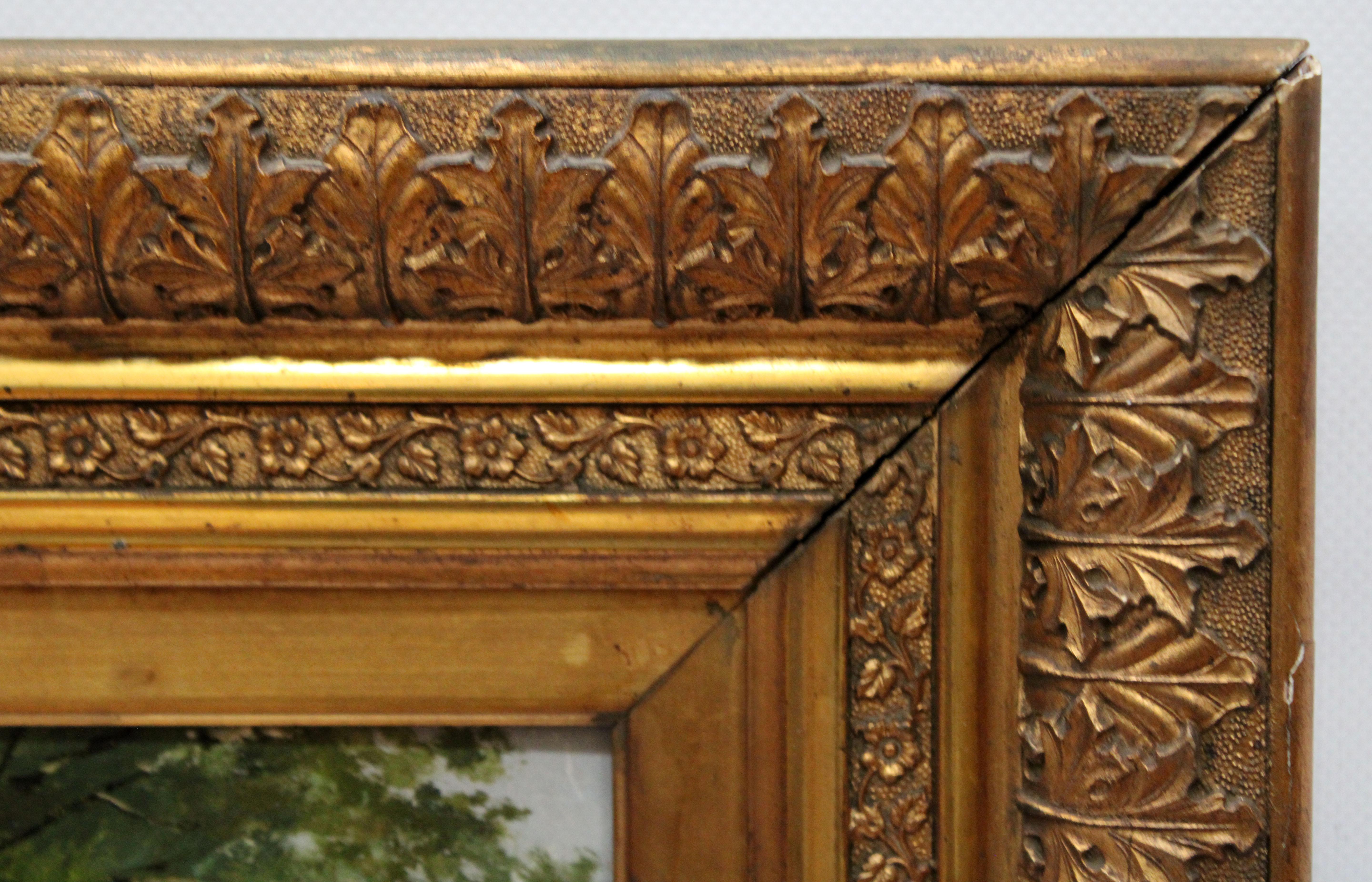 Paisaje con ganado - Óleo sobre panel im Angebot 4
