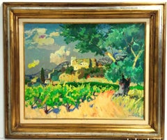 Paisaje - Impressionist Oil Painting on Canvas, Framed, Circa 1978