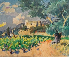Paisaje - Impressionist Oil Painting on Canvas, Framed, Circa 1978