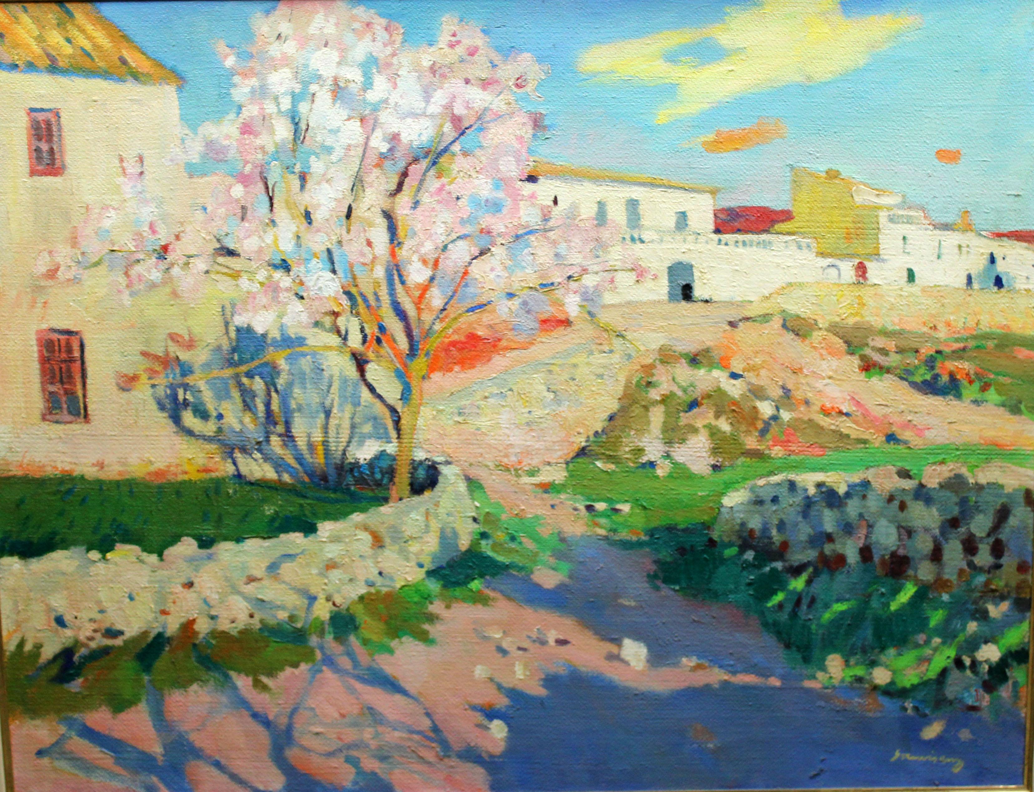 Paisaje - Óleo sobre tela - Impressionist Painting by Ramón Sanvisens i Marfull