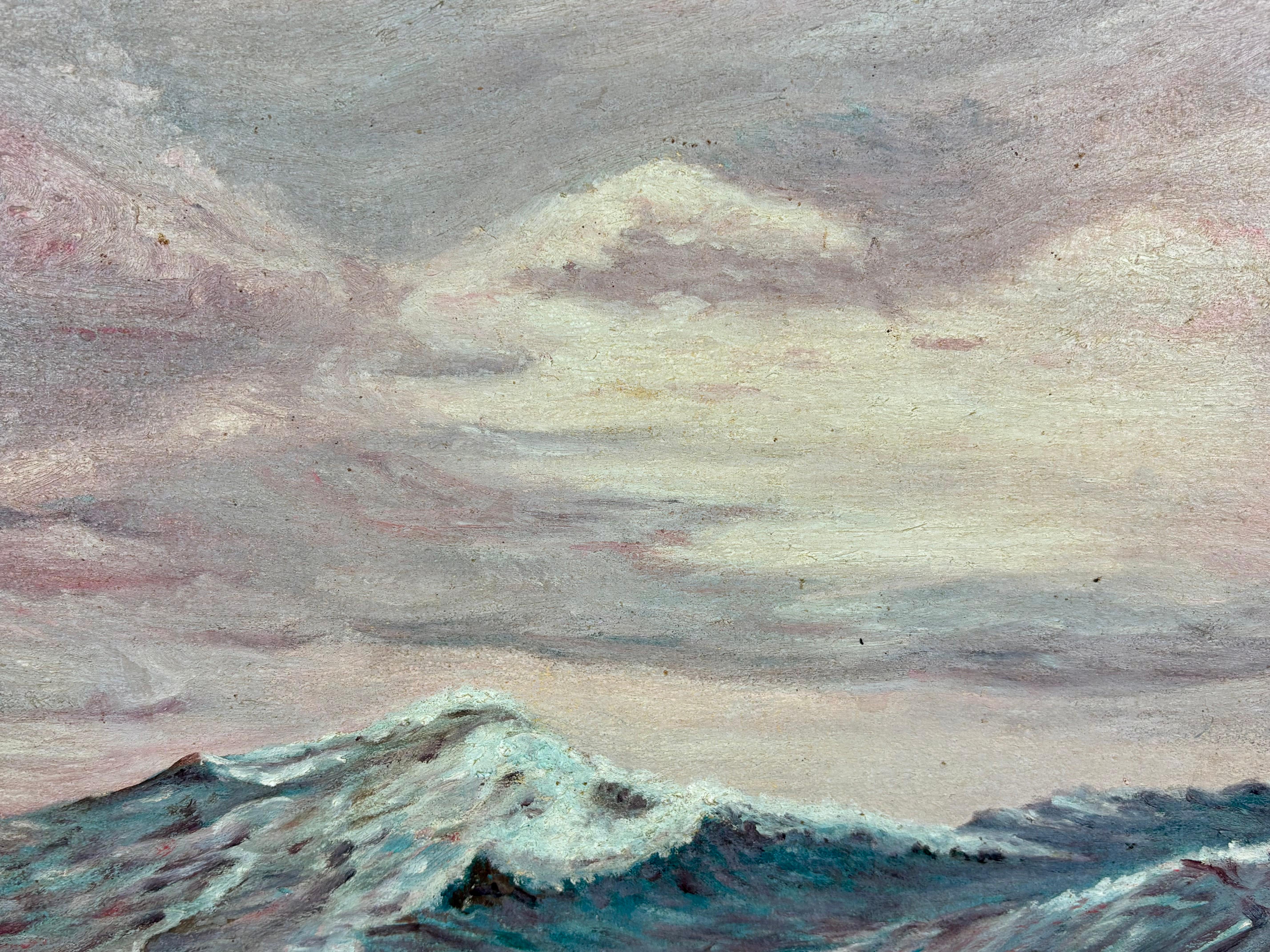 MAR REVUELTO - OLEO LIENZO - AÑO 1963 en venta 2