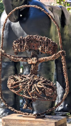 Ramón Carrera Brutalist Iron Sculpture, Spain 1960s