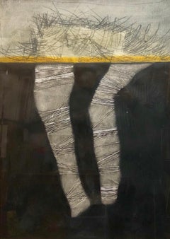 Cuban Art Abstract Oil Painting Latin American 1970's Abstraction String Series