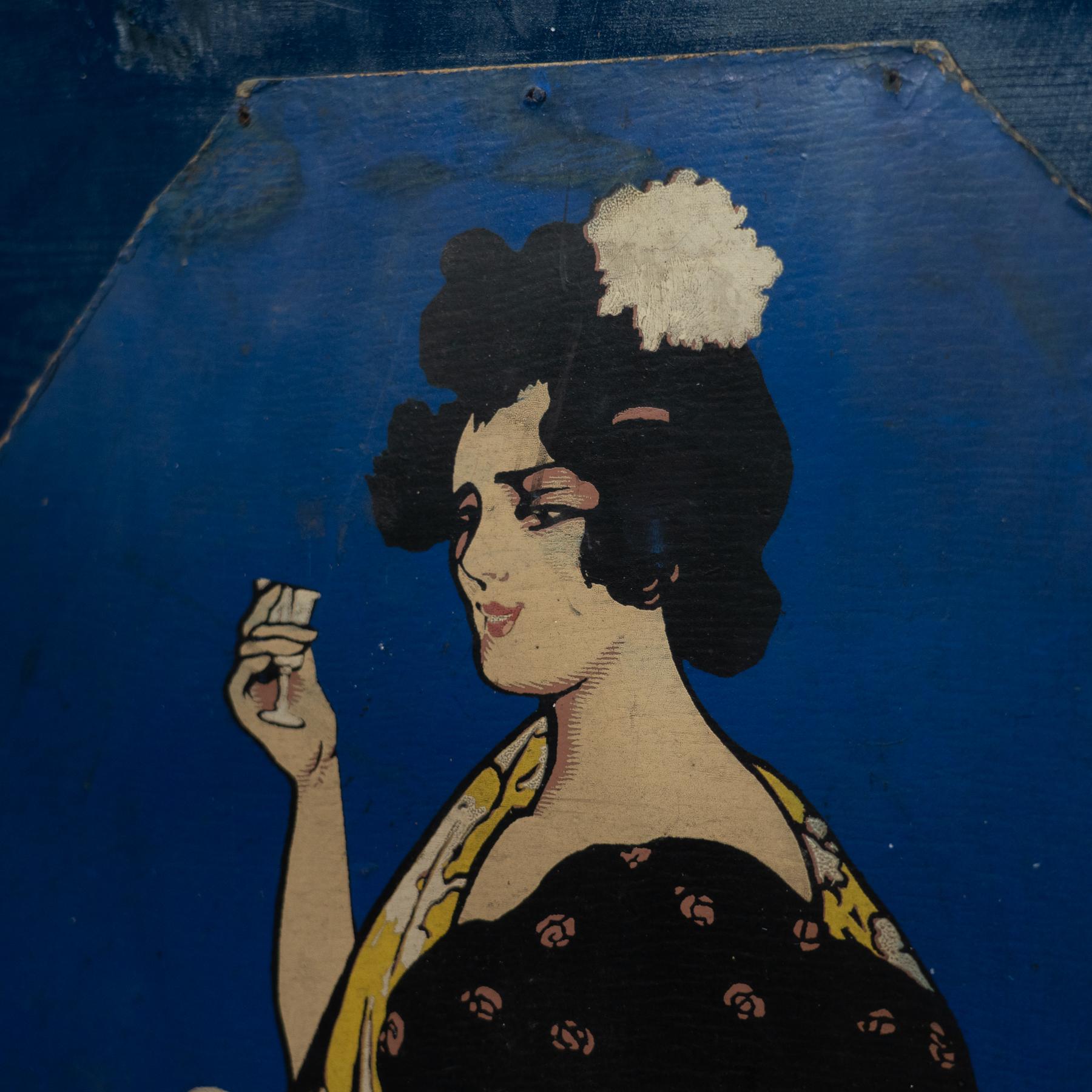 Ramon Casas 'Anis del Mono' Druck Fragment Gerahmt, um 1930 im Zustand „Gut“ im Angebot in Barcelona, ES