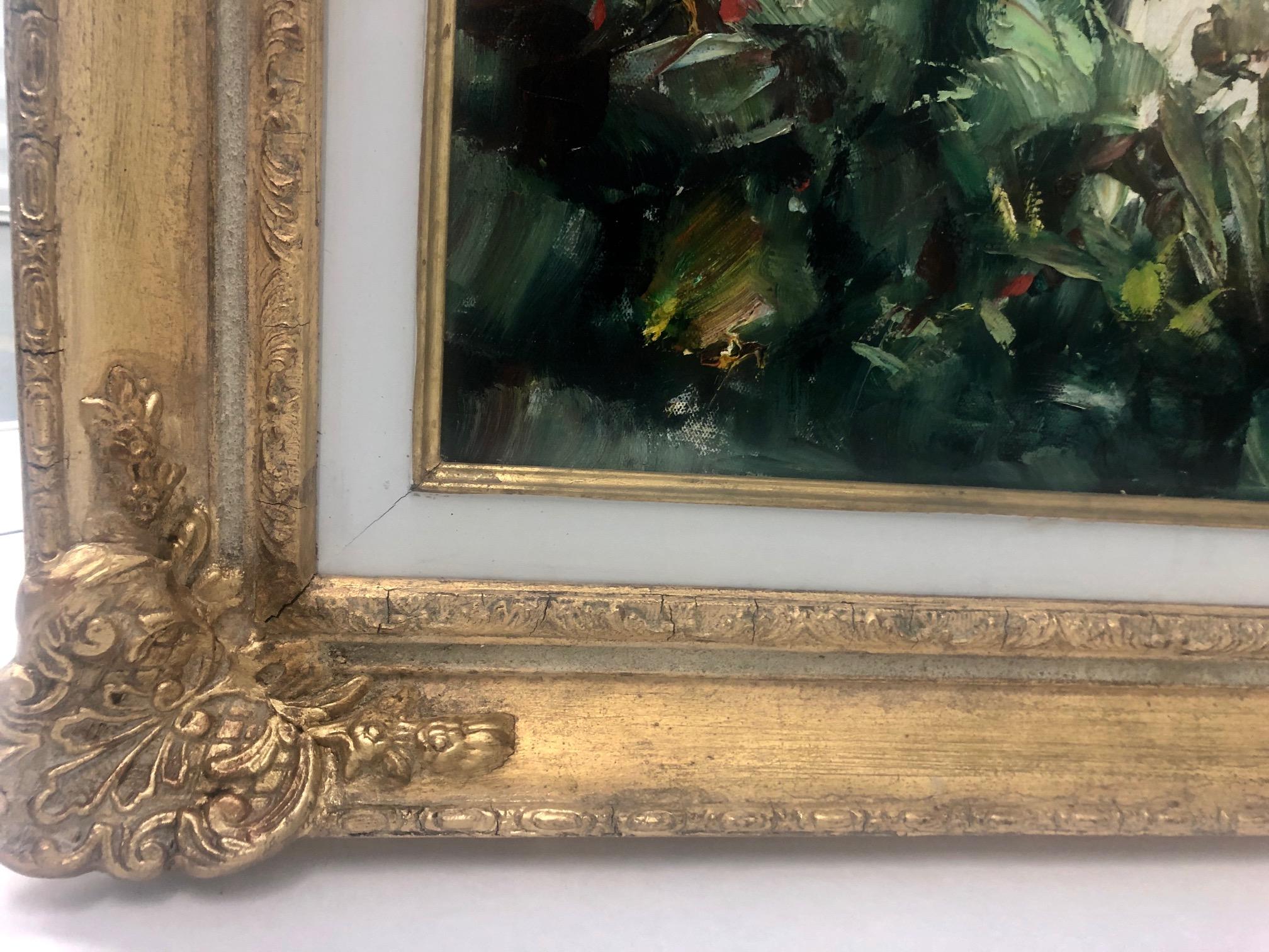  Jardín de flores con niños.
El venezolano Ramon Chirinos nació en 1950.
Pintor y dibujante. Estudió dibujo y pintura con el profesor Andrés Guzmán. A mediados de los años setenta, obtuvo el título de profesor de física en el Instituto Pedagógico de