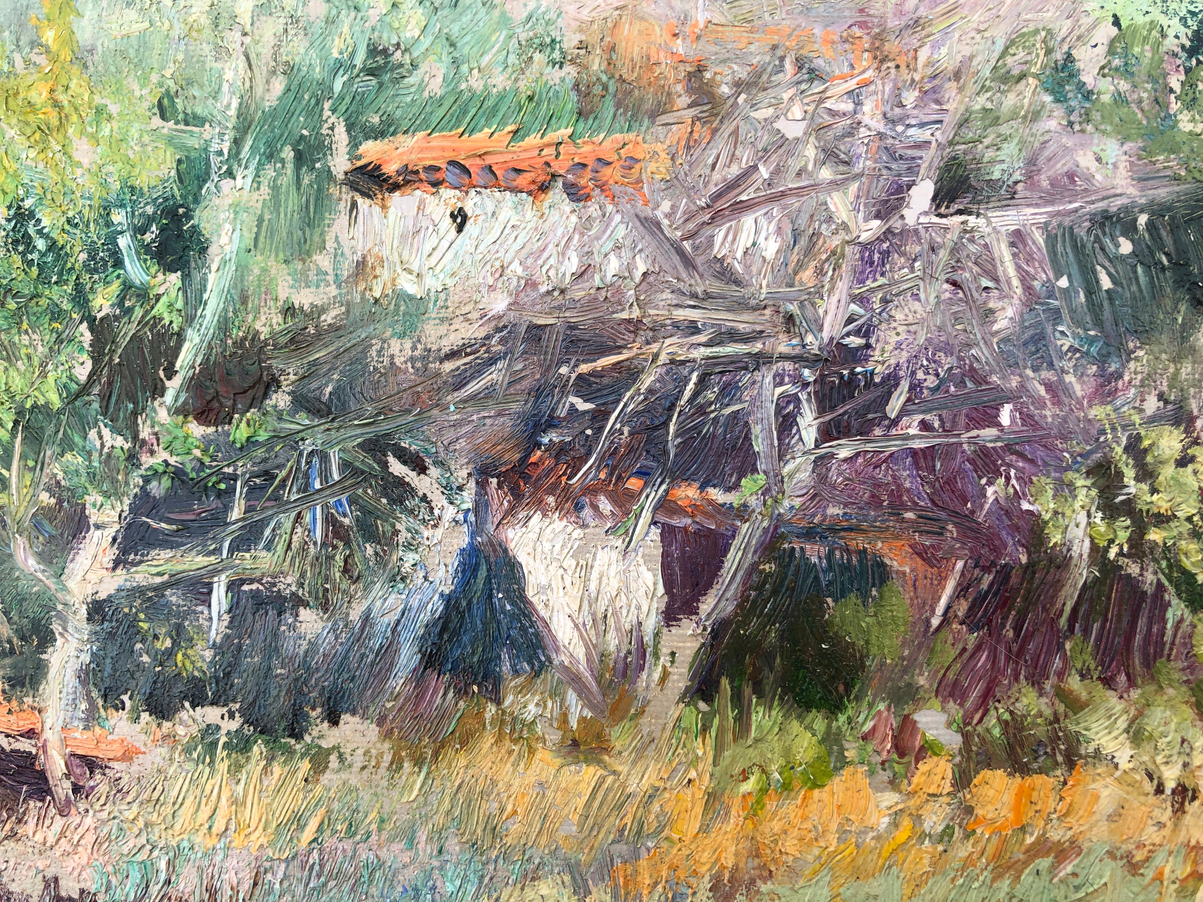 Titel: Landschaft mit Hütte
Künstler: Ramón de Capmany i de Montaner (1899-1992)
Kunstrichtung: Katalanischer Post-Impressionismus
Technik: Öl auf Leinwand
Abmessungen: 13 x 18 Zoll
Gerahmt: Nein
Zeitraum: Zweite Hälfte des 20.