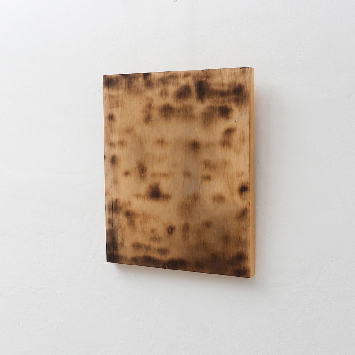 Post-Modern Ramon dels Horts Contemporary Artwork Burned Wood, circa 2018 For Sale