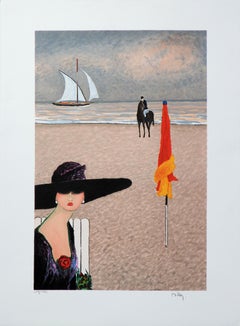 DEAUVILLE : Twenties Elegant  - Original Lithograph, HANDSIGNED & Ltd /250