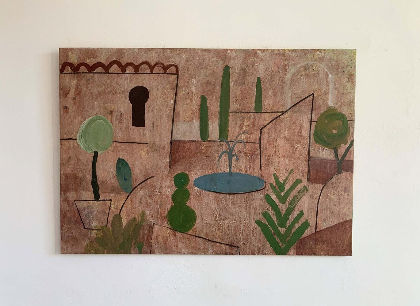 ALHAMBRA 3 von Ramon Enrich - Zeitgenössische Malerei, Garten, Architektur im Angebot 1