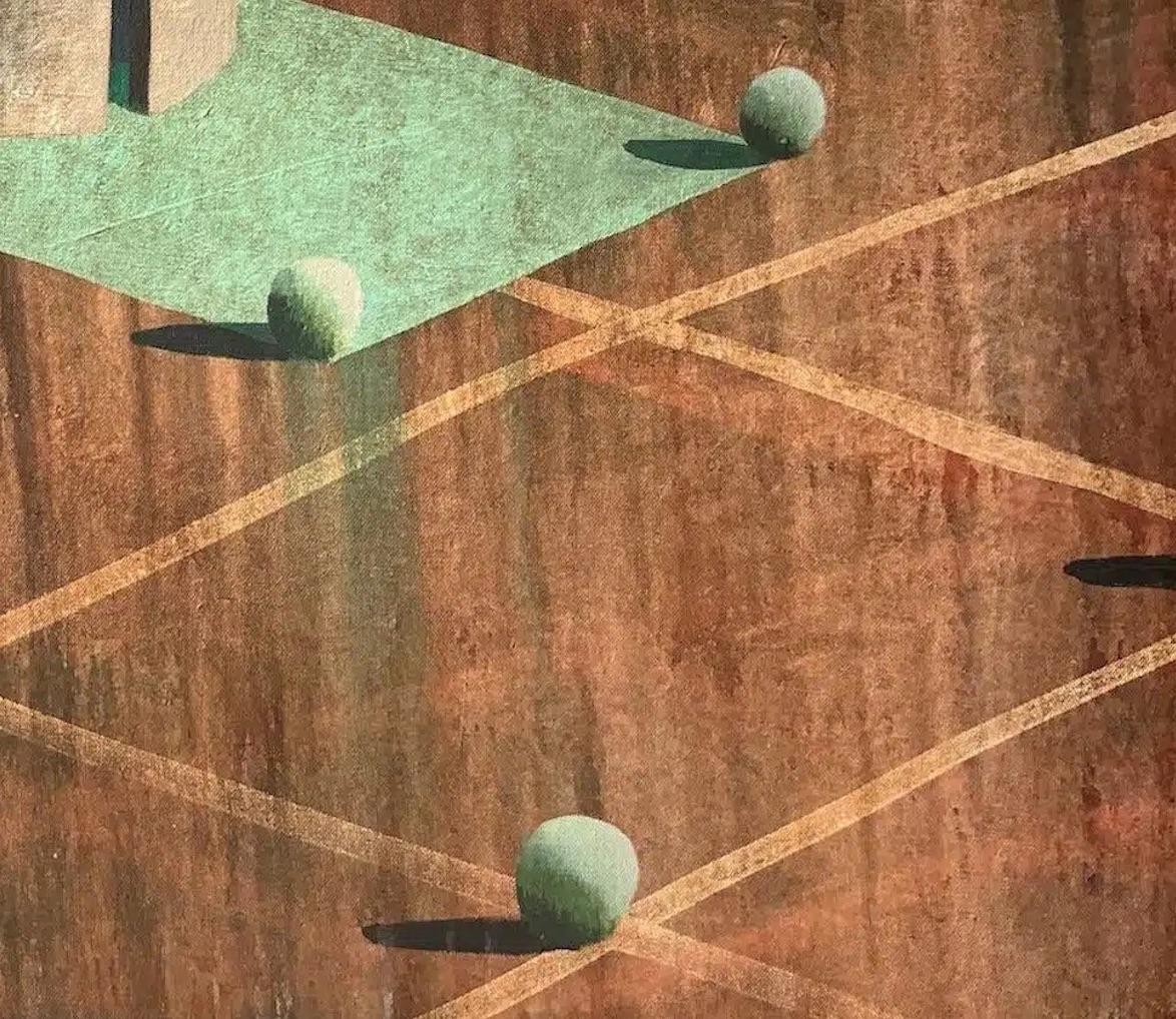 AMBSE by Ramon Enrich - Zeitgenössische geometrische Landschaftsmalerei, Erdtöne im Angebot 5