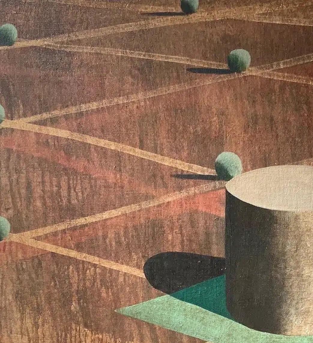 AMBSE by Ramon Enrich - Zeitgenössische geometrische Landschaftsmalerei, Erdtöne im Angebot 6