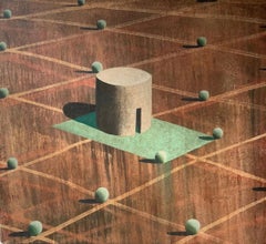 AMBSE di Ramon Enrich - Pittura geometrica contemporanea di paesaggio, tonalità della terra