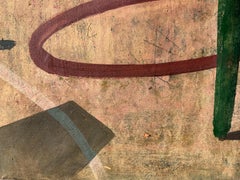 ANALP di Ramon Enrich - Pittura geometrica di paesaggio urbano, toni della terra, villaggio