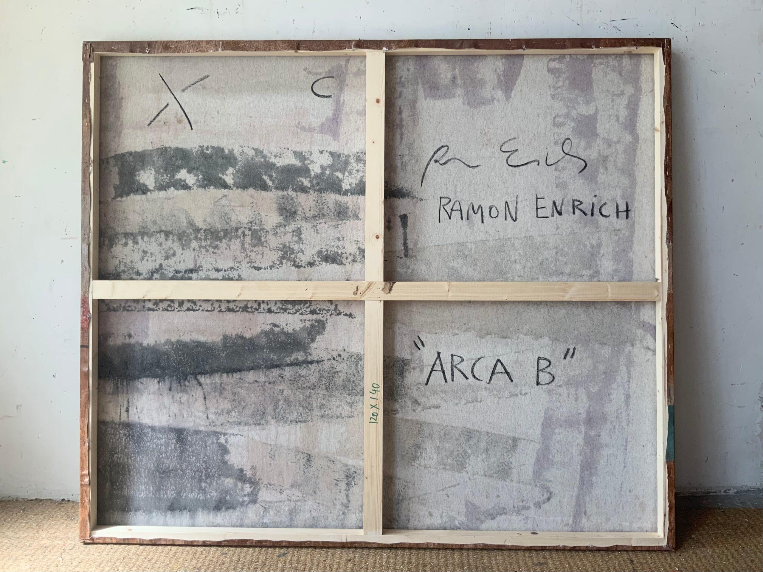 ARCA B von Ramon Enrich - Zeitgenössische Malerei, Landschaft, Architektur, Ocker im Angebot 5