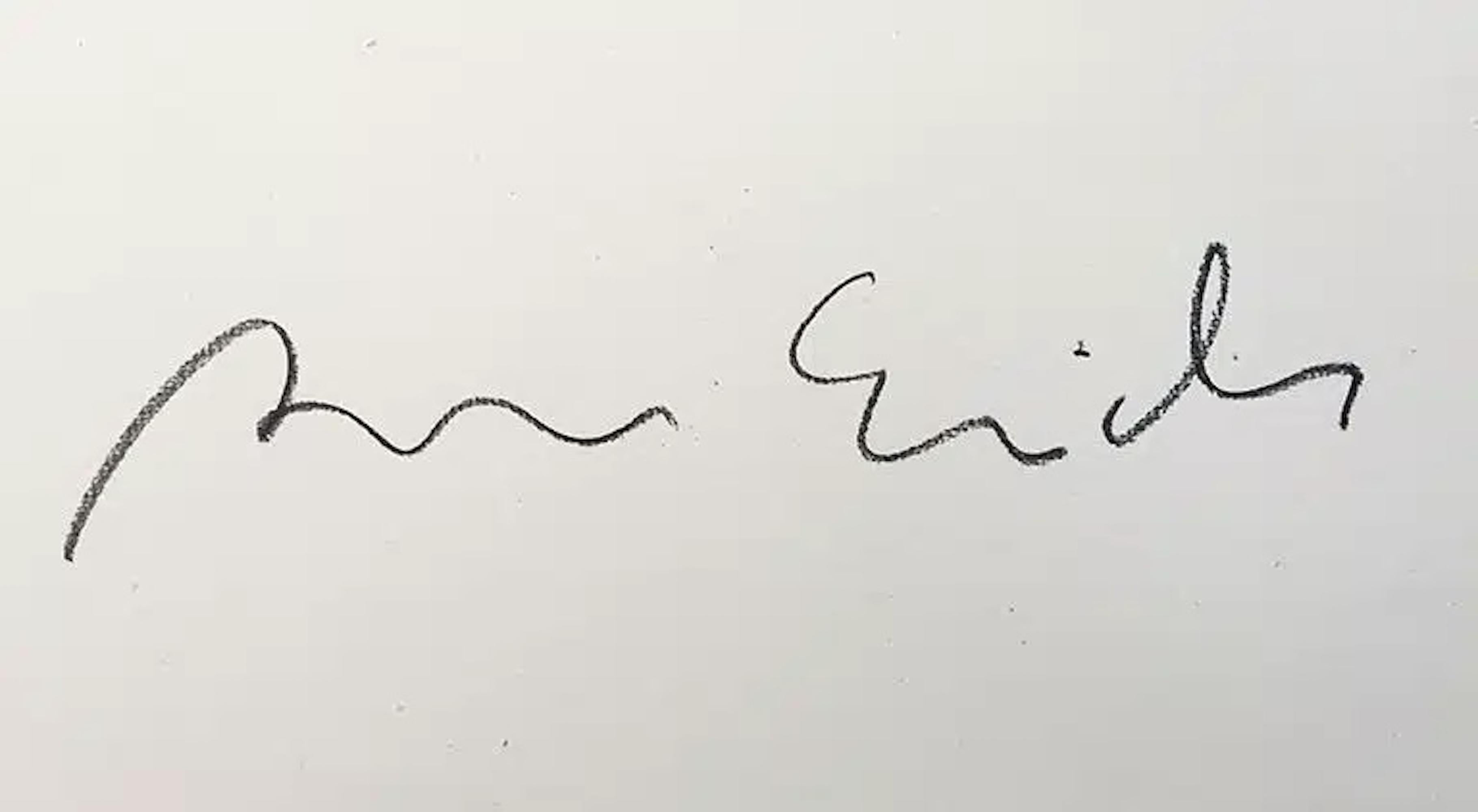 Brow by Ramon Enrich - Geometric landscape painting, brown tones, architecture For Sale 2