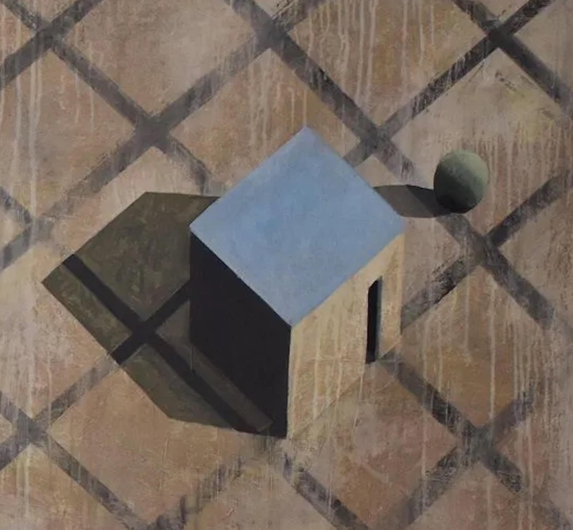 Cainemim de Ramon Enrich - Paisaje geométrico, tonos tierra, paisaje urbano en venta 6