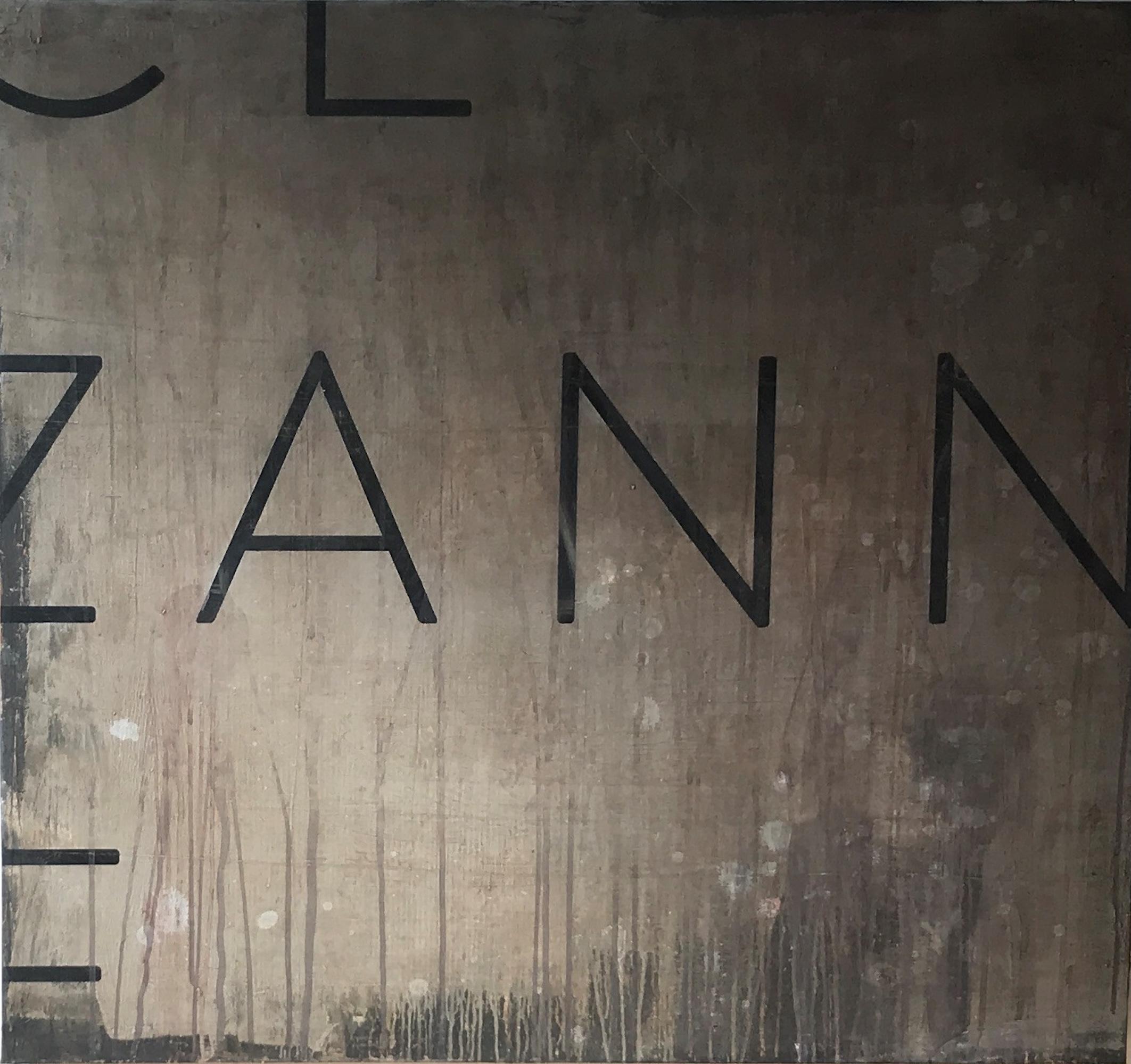 Cézanne (2019) is a painting by contemporary artist Ramon Enrich.
Acrylic on canvas, 47.2 x 51.2 inches (120 × 130 in).
The artwork is signed, sold unframed and comes with a certificate of authenticity.

Ramon Enrich treats the letters in this