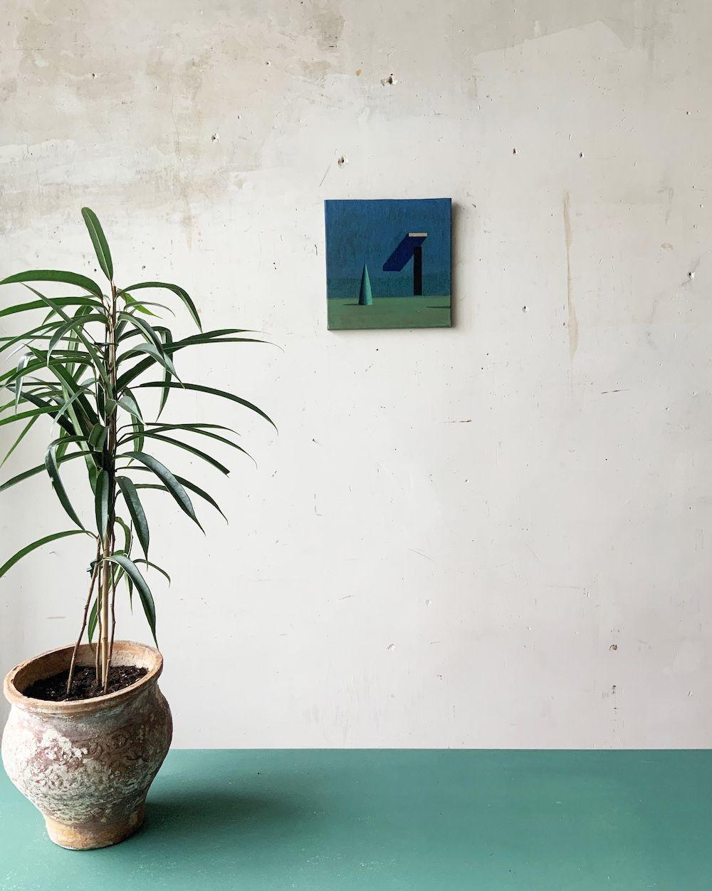 GA-BLA by Ramon Enrich - Geometric landscape painting, acrylic on canvas For Sale 2