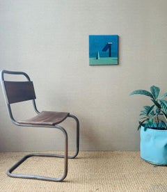 GA-BLA de Ramon Enrich - Peinture de paysage géométrique, bleu