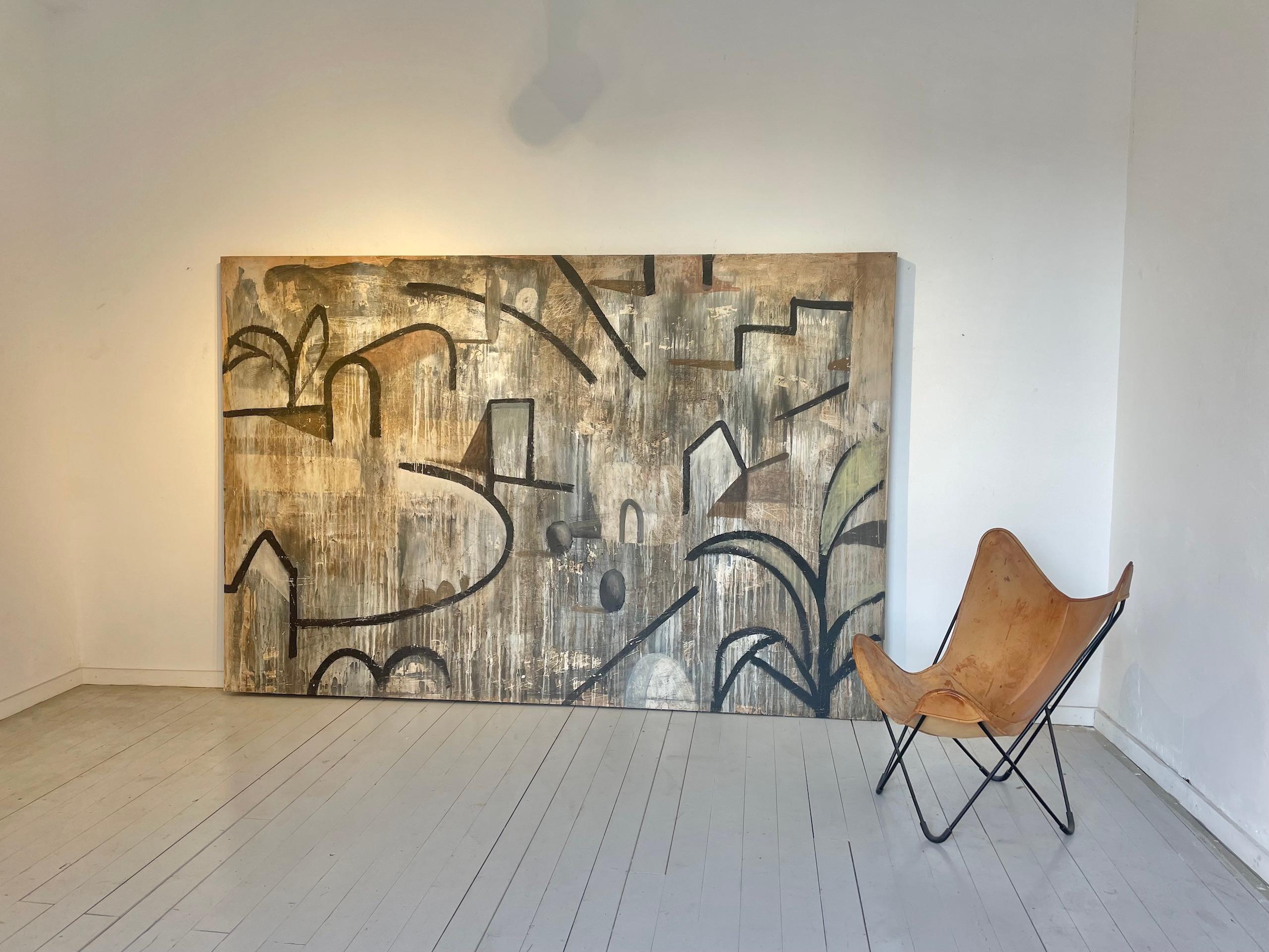 GRAN ESBOS von Ramon Enrich - Zeitgenössische geometrische Landschaftsmalerei im Angebot 1