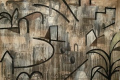 GRAN ESBOS par Ramon Enrich - Peinture géométrique contemporaine de paysage