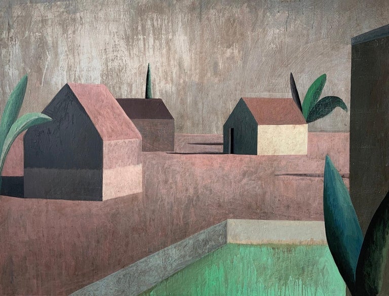Ramon Enrich Ho No Semi Abstract Landscape Painting For Sale At