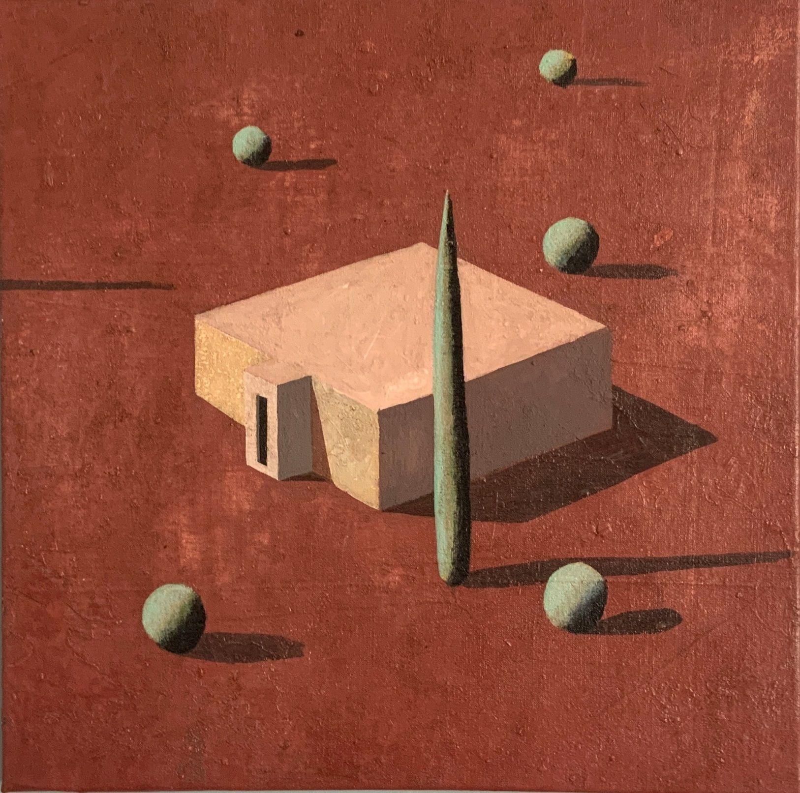 JAIN-B is a unique acrylic on canvas painting by contemporary artist Ramon Enrich, dimensions are 50 x 50 cm (19.7 × 19.7 in). 
The artwork is signed, sold unframed and comes with a certificate of authenticity. 

Ramon Enrich harnesses his passion