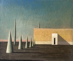 Net di Ramon Enrich - Pittura di paesaggi contemporanei, architettura e blu