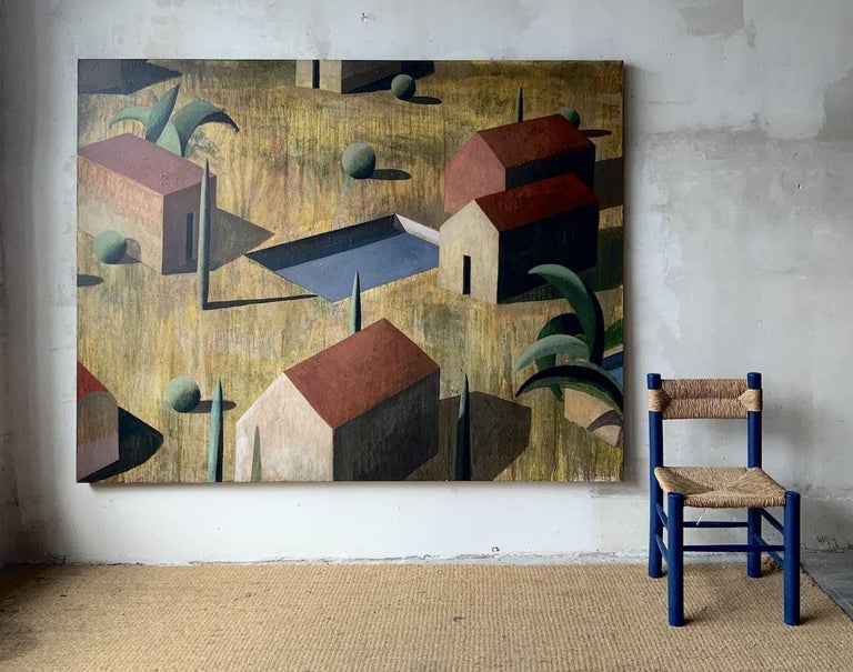 NOE GRAN by Ramon Enrich - Large Geometric Landscape Painting For Sale 1
