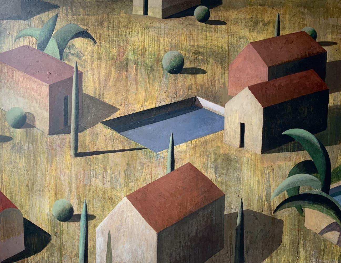 NOE GRAN by Ramon Enrich - Large Geometric Landscape Painting